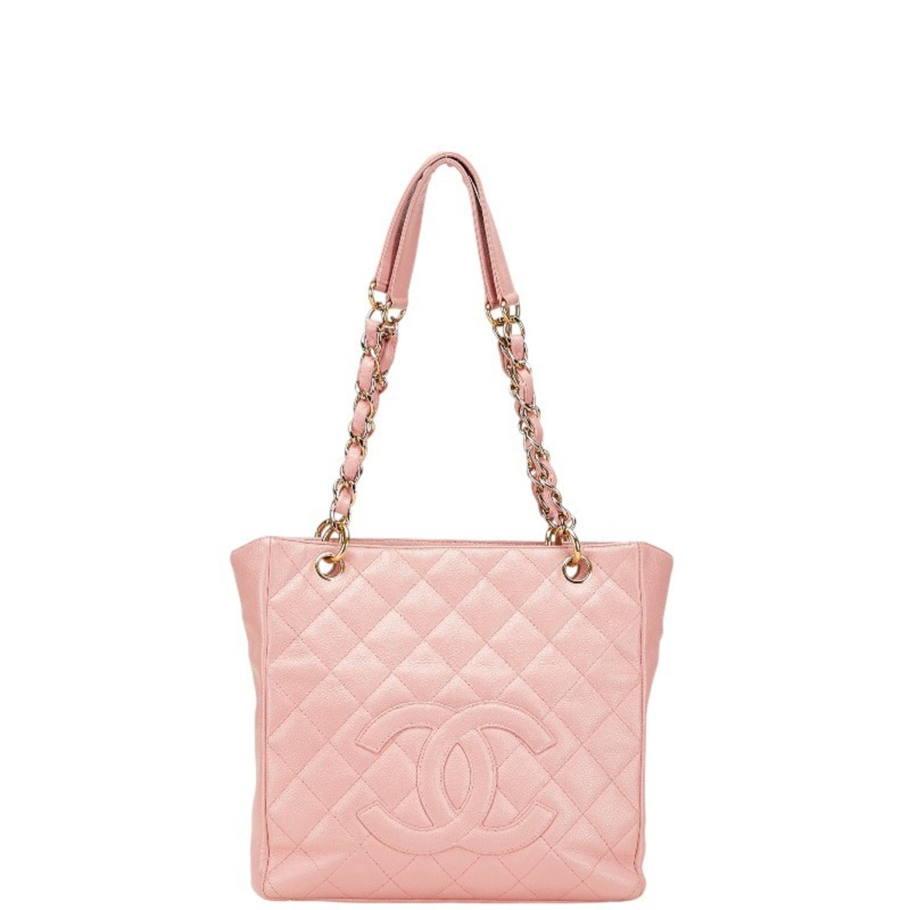 CHANEL Matelasse Coco Mark PST Chain Tote Bag Caviar Skin