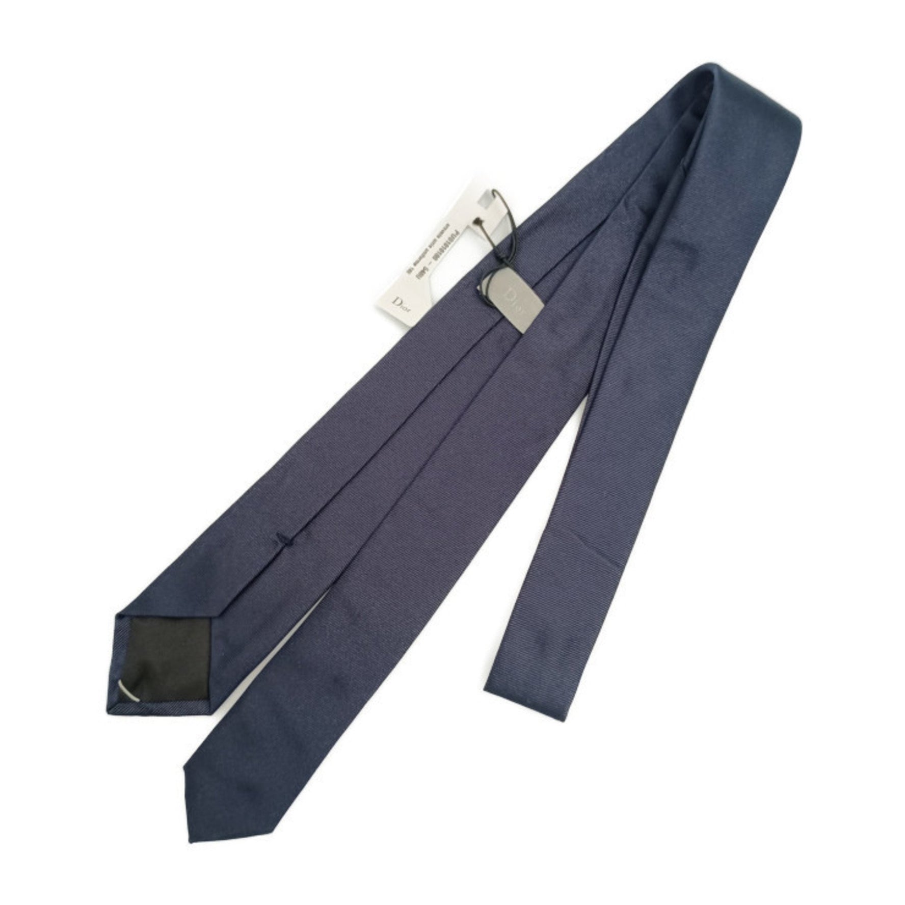 Christian Dior Dior tie Marine 100% silk narrow