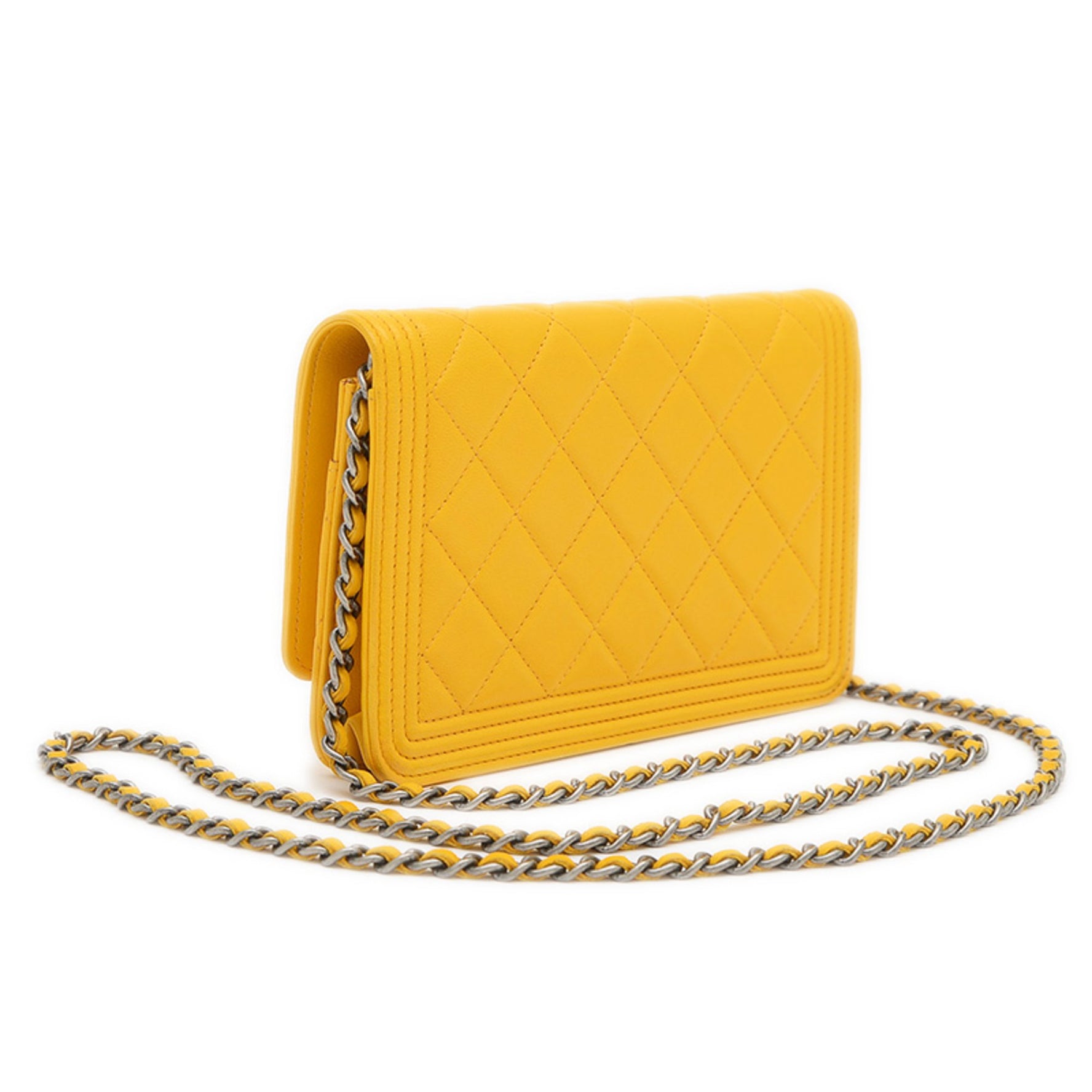 Chanel Boy Chain Wallet Long Lambskin