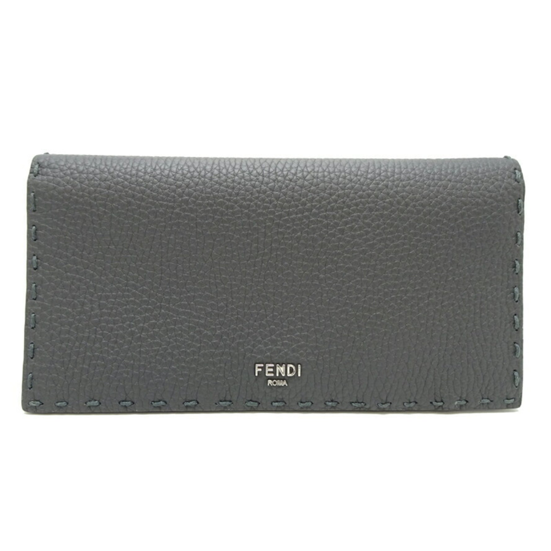 Fendi Galleria Wallet Long Leather Grey