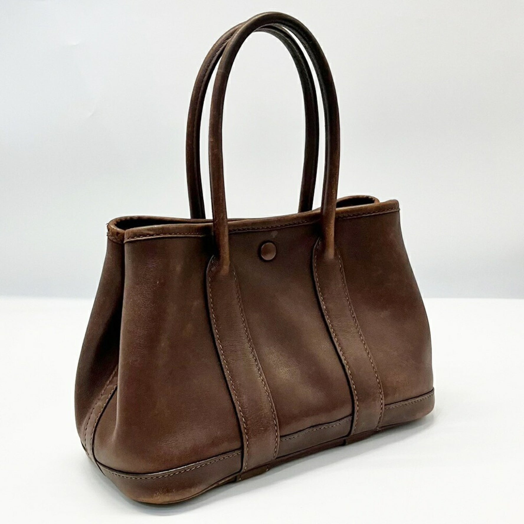 Hermès Garden Twilly TTPM Havana Tote Bag in Swift Leather, Brown, Style, HERMES H Stamp