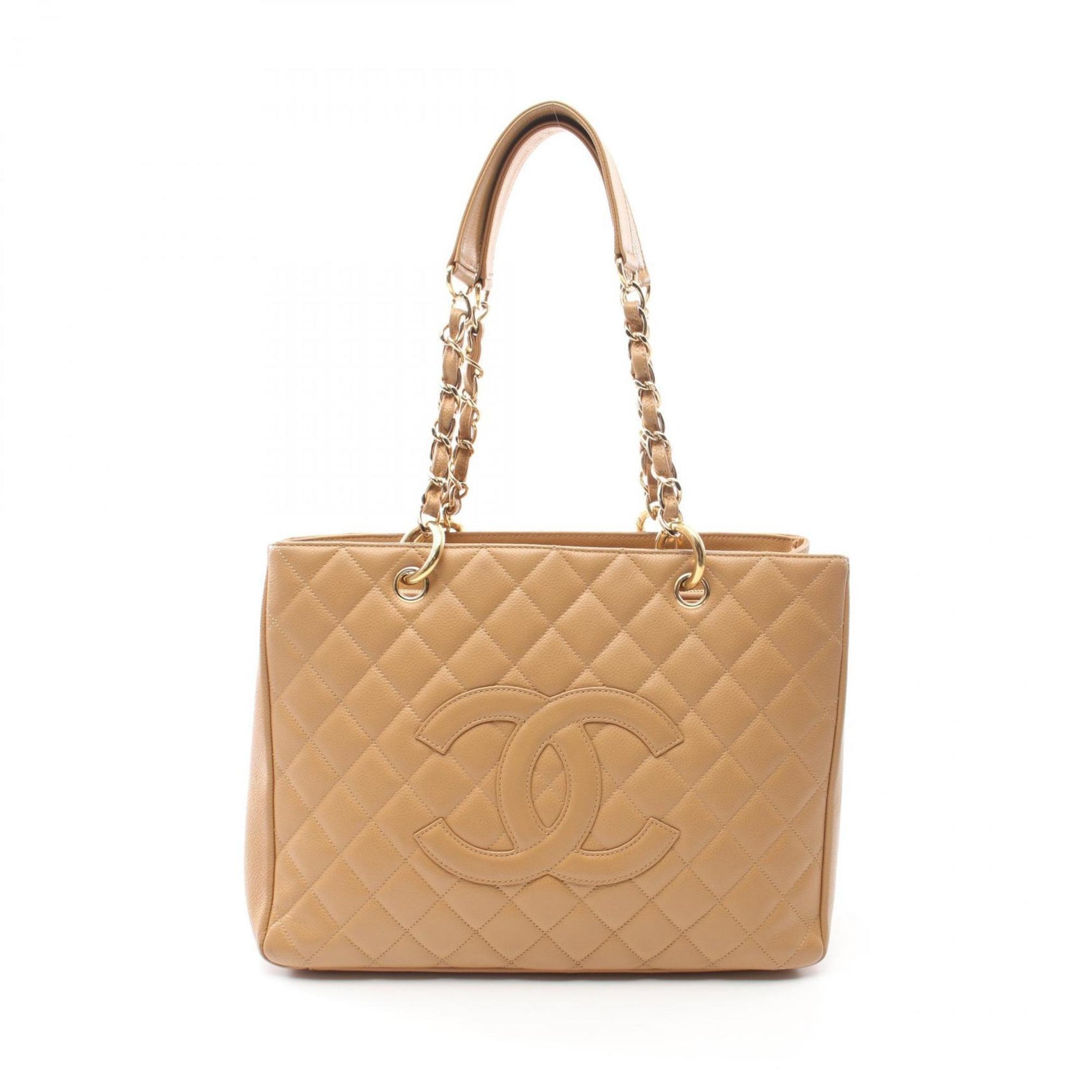 CHANEL Matelasse Grand GST Tote Bag Leather Grained Calfskin