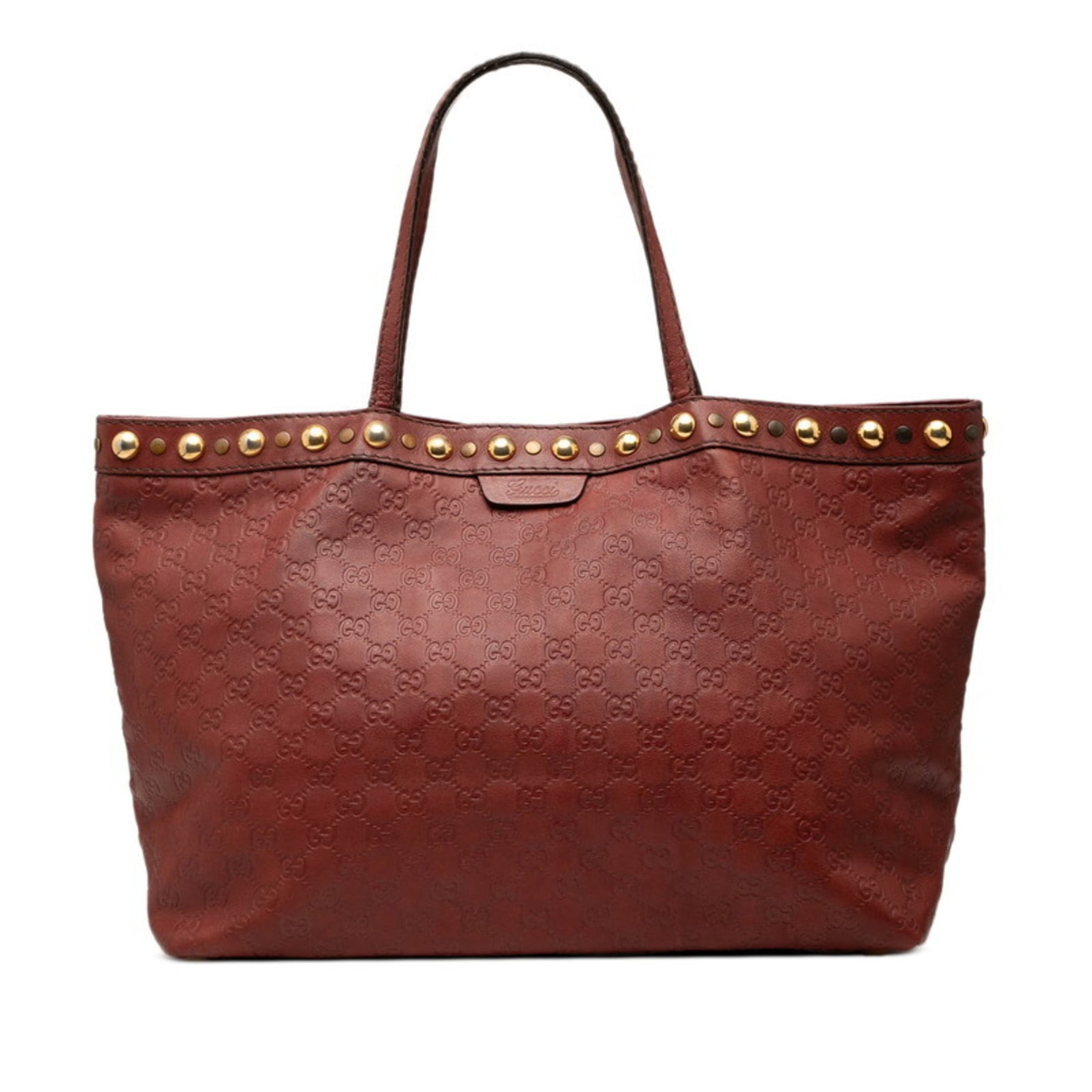 Gucci Guccissima Tote Bag Red Leather