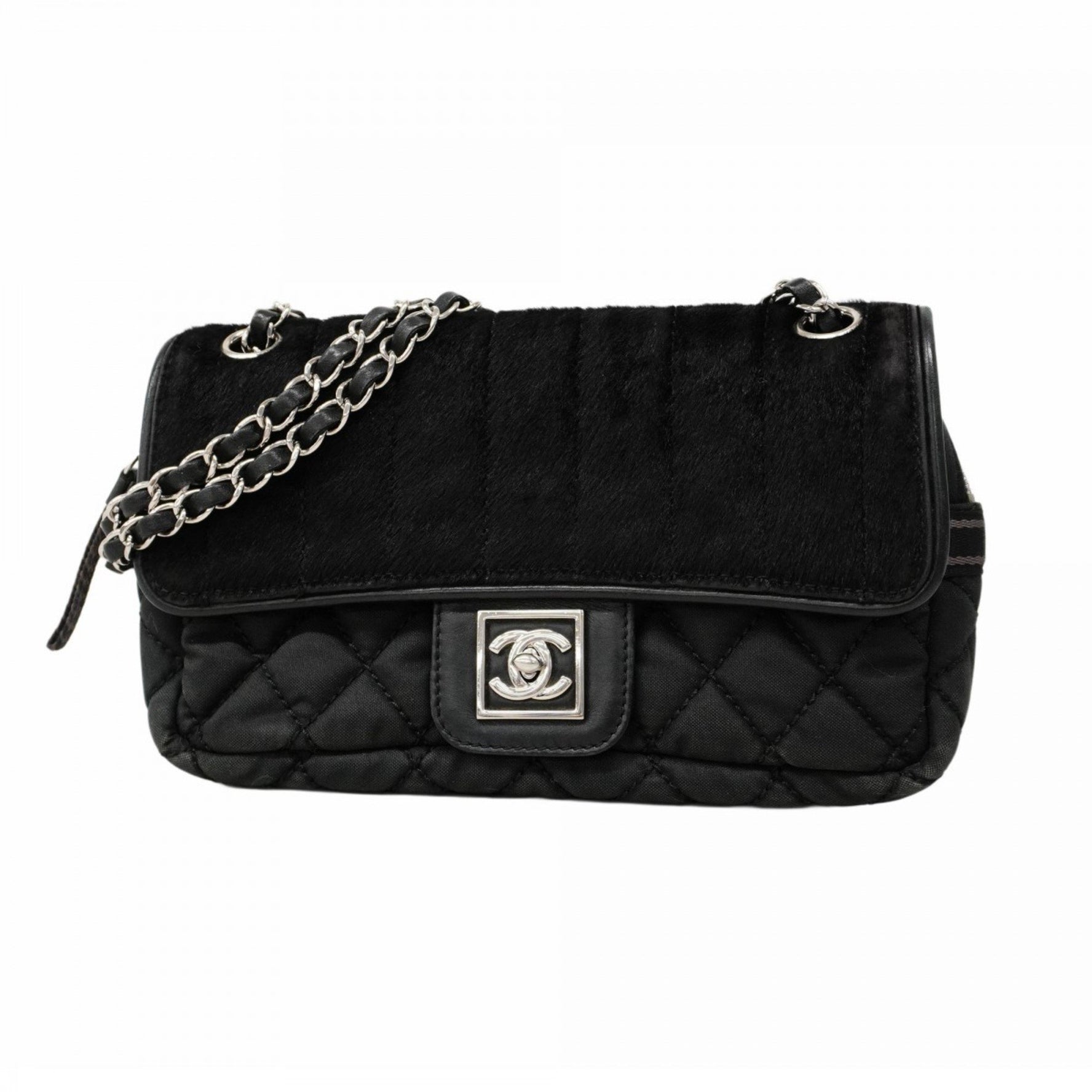 Chanel Shoulder Bag Sport Canvas with Porcelain in