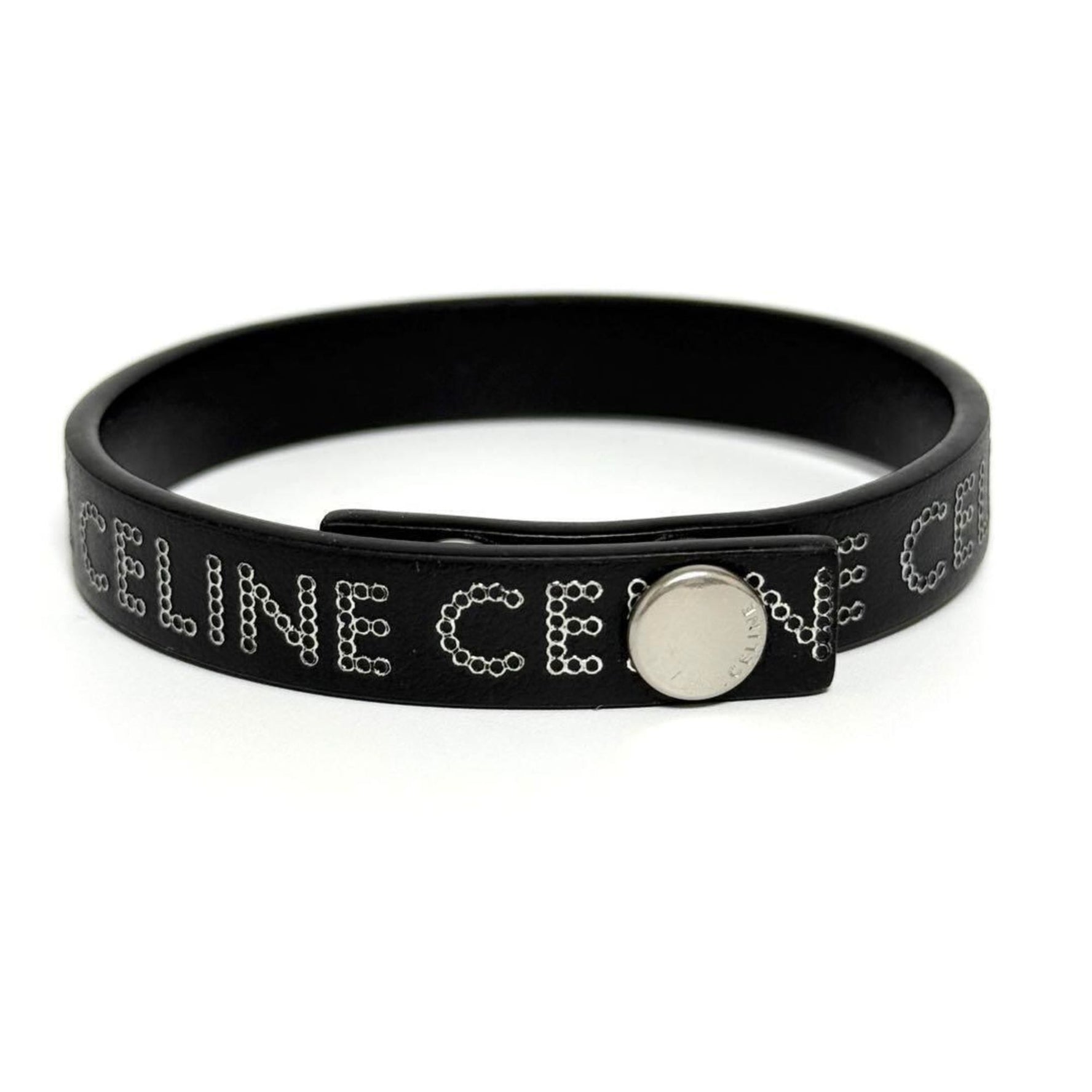 Celine Men's Monochrome Stud Bracelet