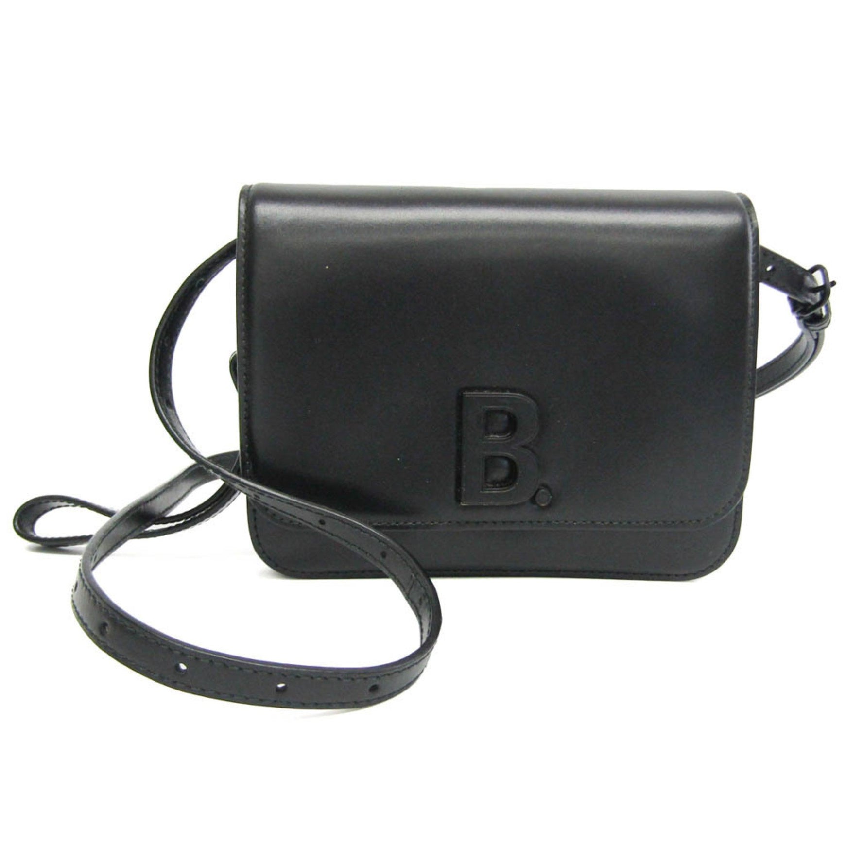 Balenciaga B Logo Leather Shoulder Bag