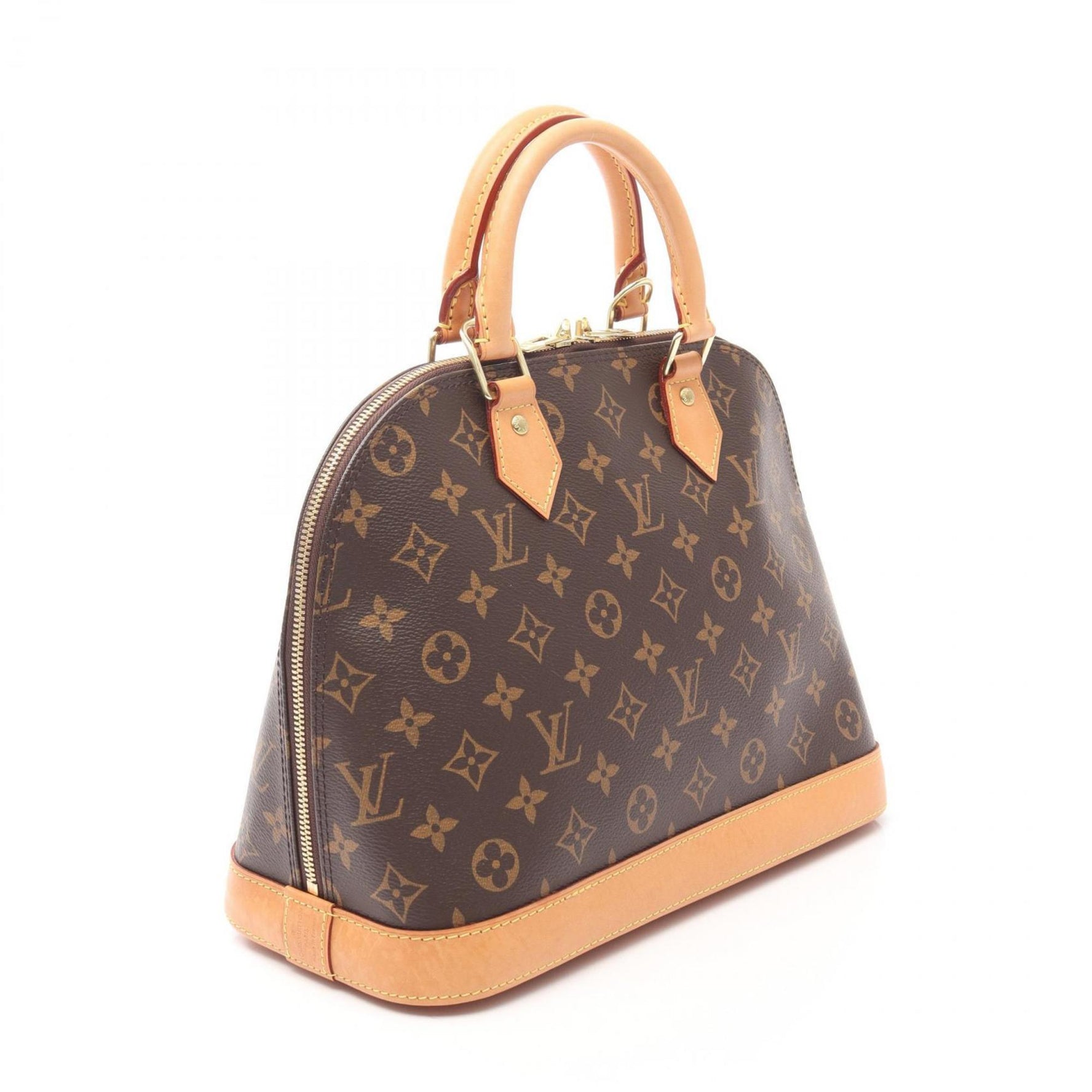 Louis Vuitton Alma Handbag, PVC-Coated Canvas and Leather, Monogram