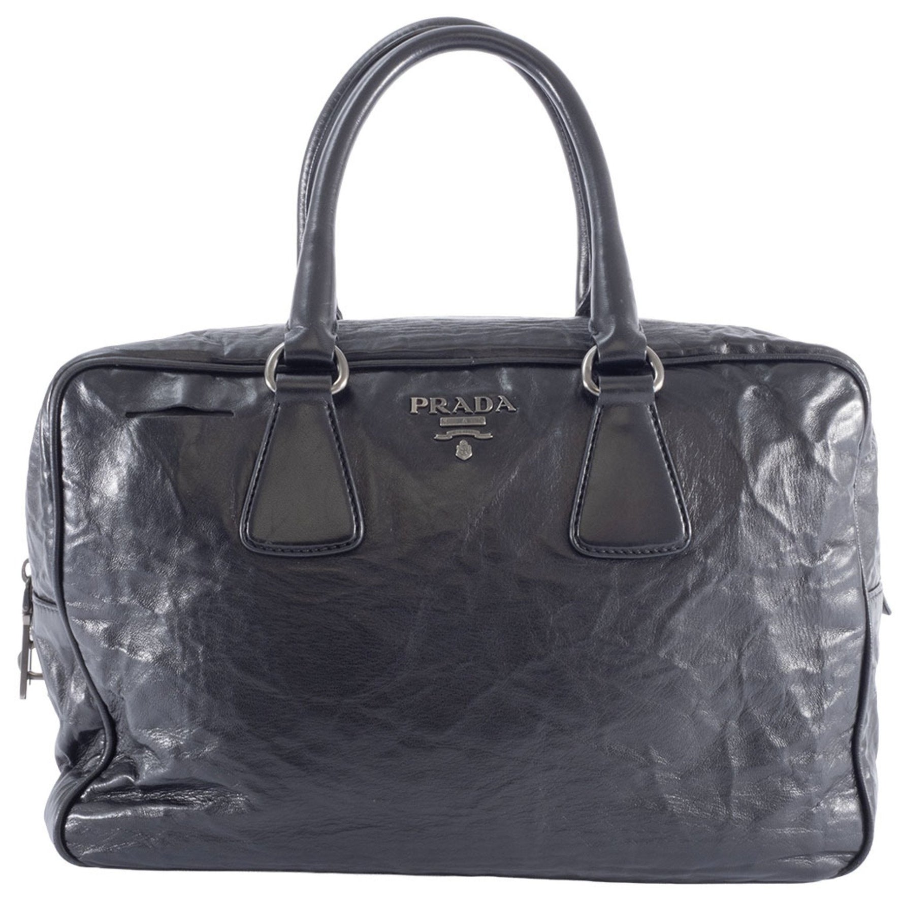 Prada Nappa Handbag Lamb Leather Boston Bag