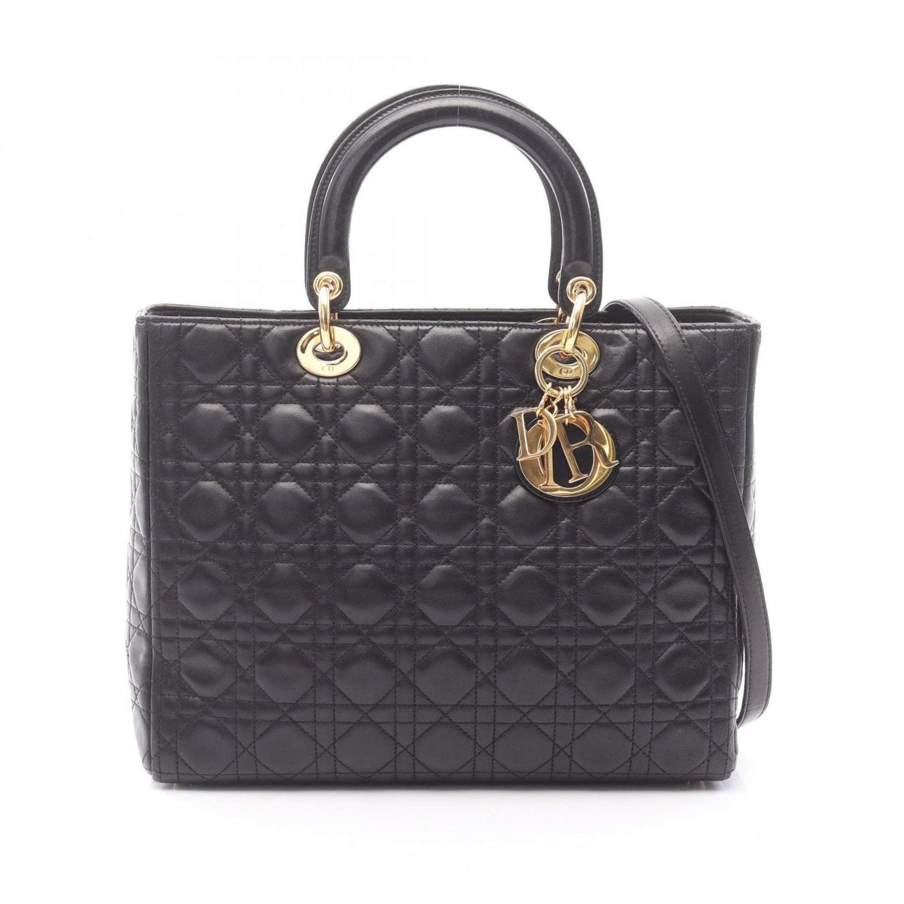 Christian Dior Dior Lady Large Handbag, Leather