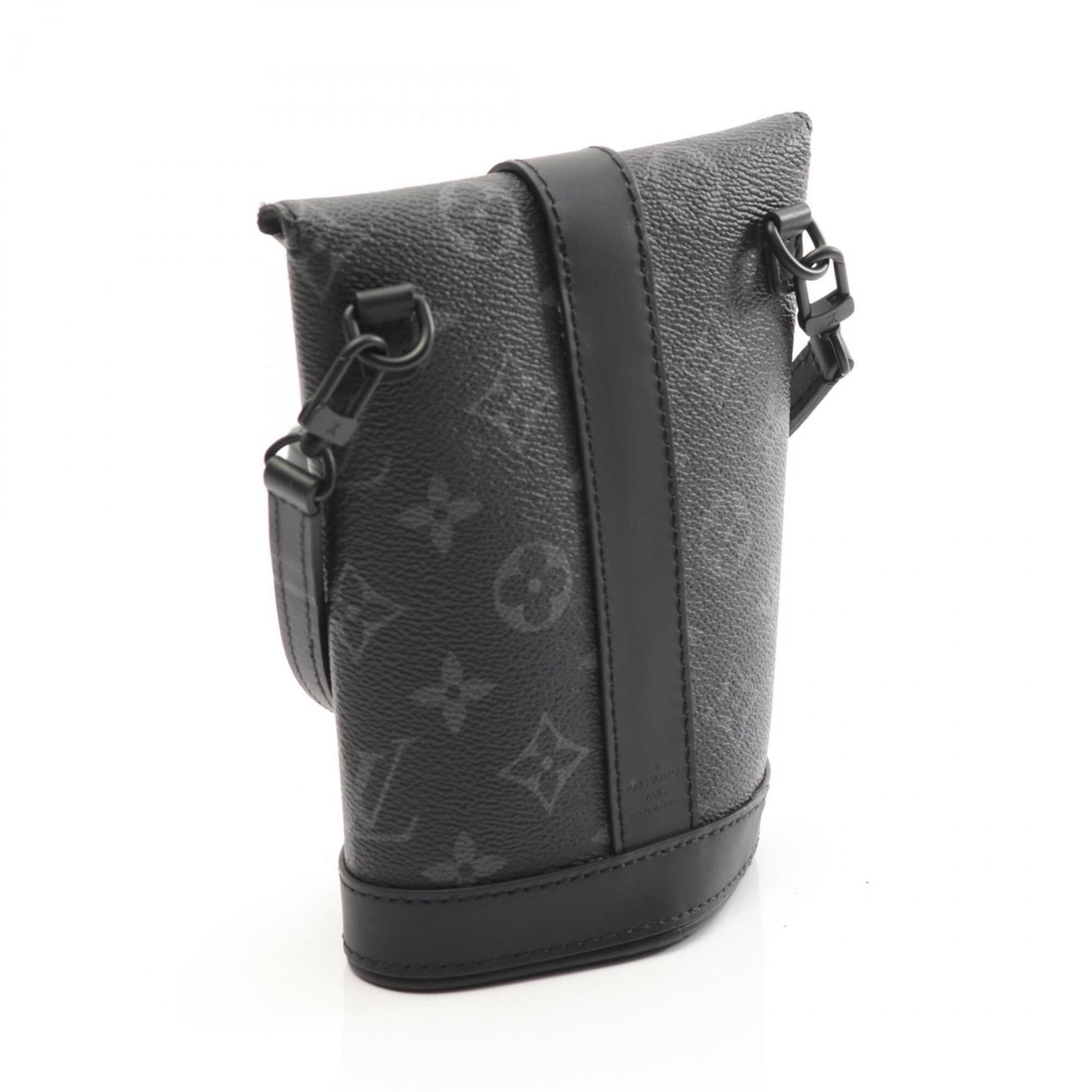 Louis Vuitton Monogram Eclipse Envelope Pouch Shoulder Bag in PVC-Coated Canvas and Leather