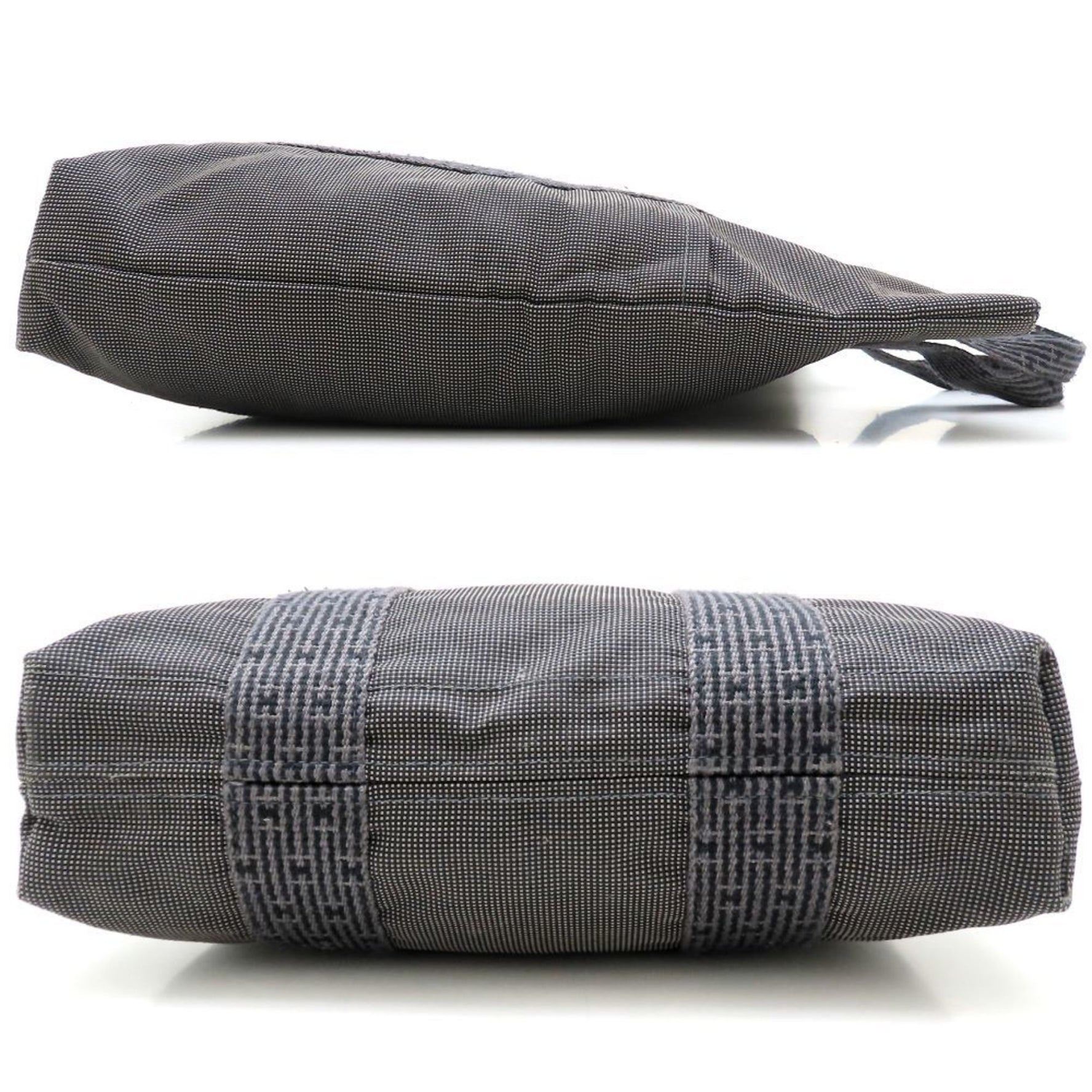 HERMES Cabas bag in nylon canvas grey