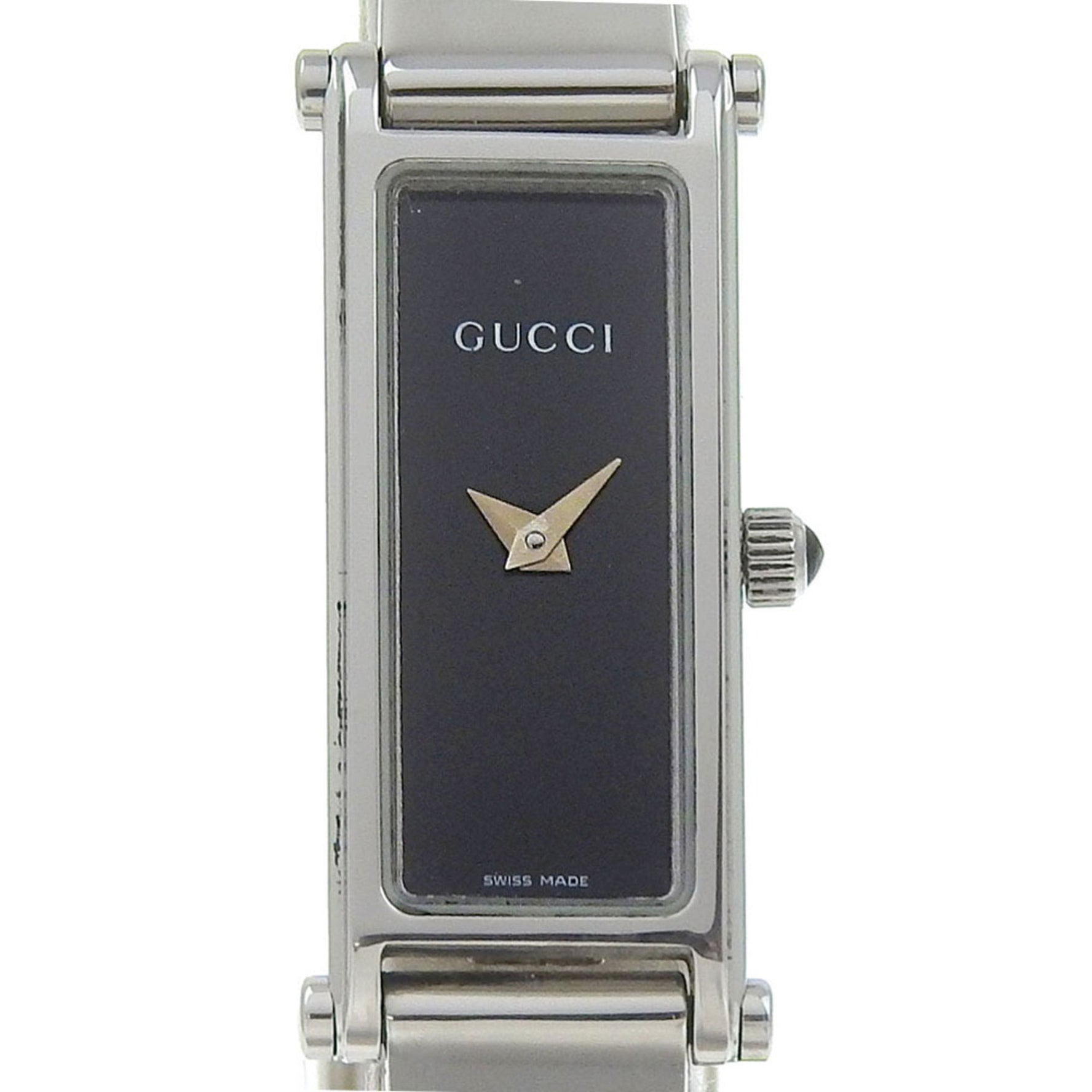 Gucci Watch Stainless Steel Quartz Analog Display Black Dial