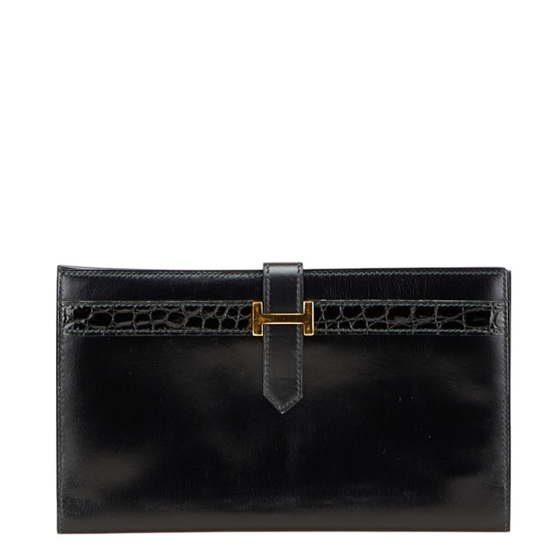 Hermes Bearn Long Wallet Box Calf Leather