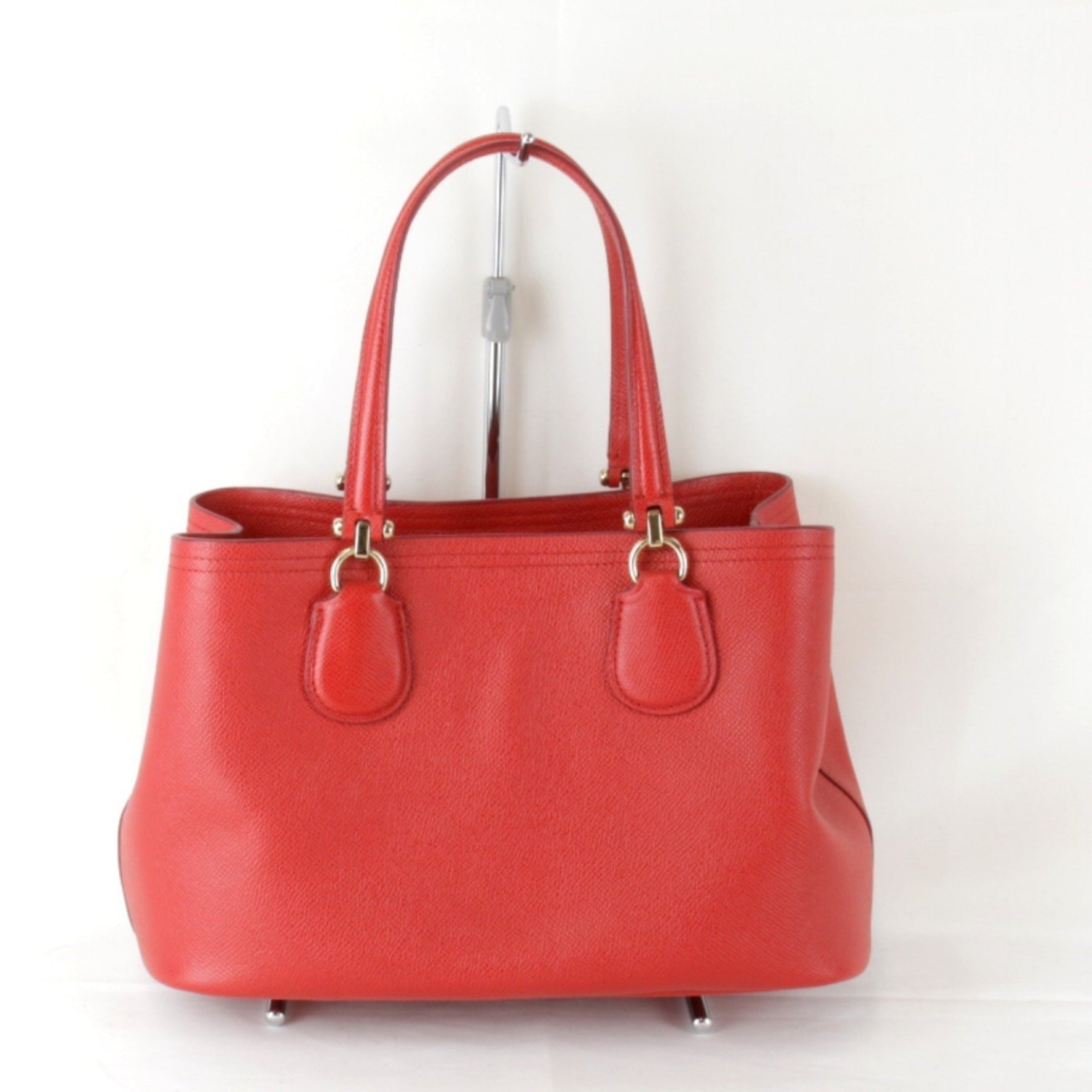COACH handbag leather red ladies
