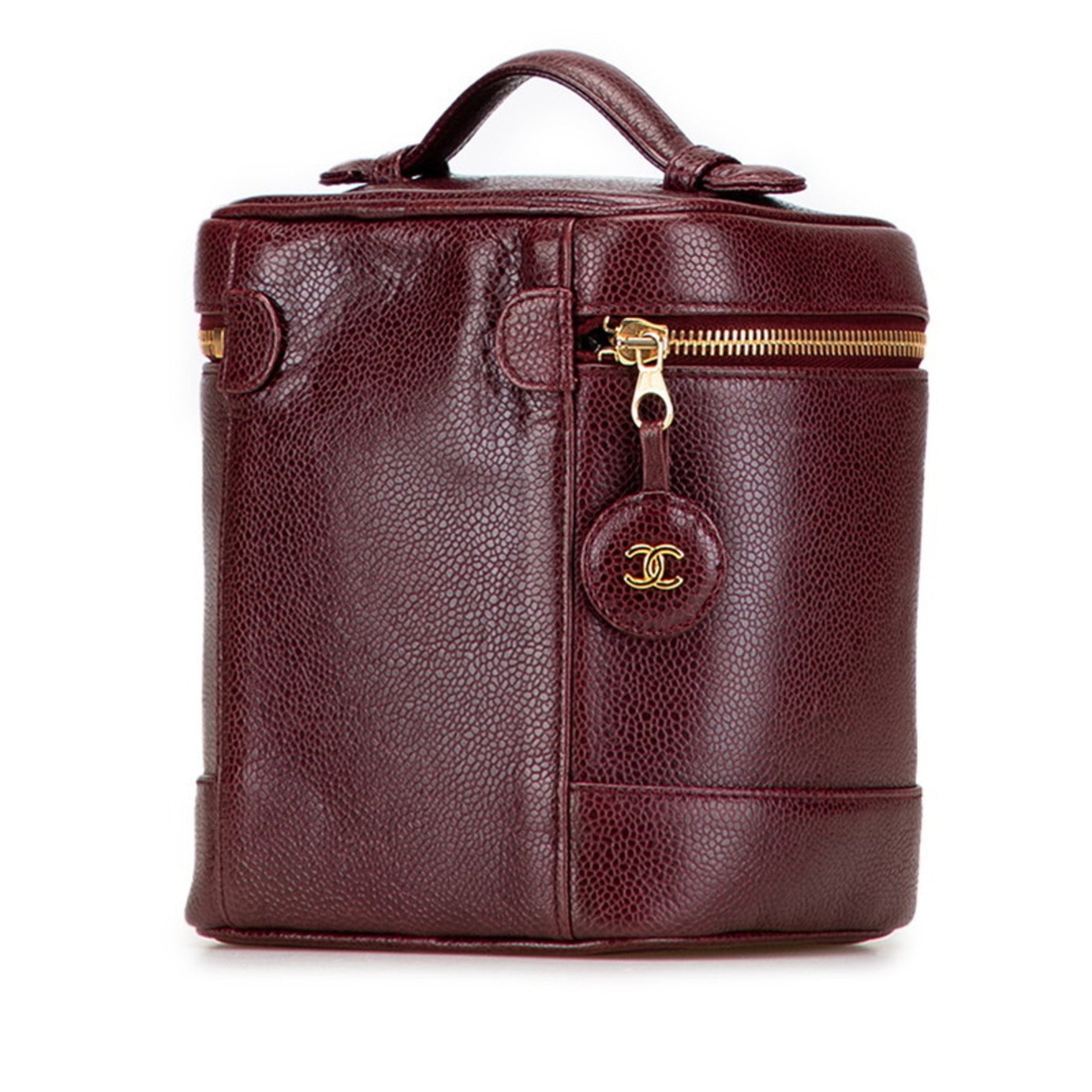 Chanel Coco Mark Vanity Bag, Wine Red Caviar Skin