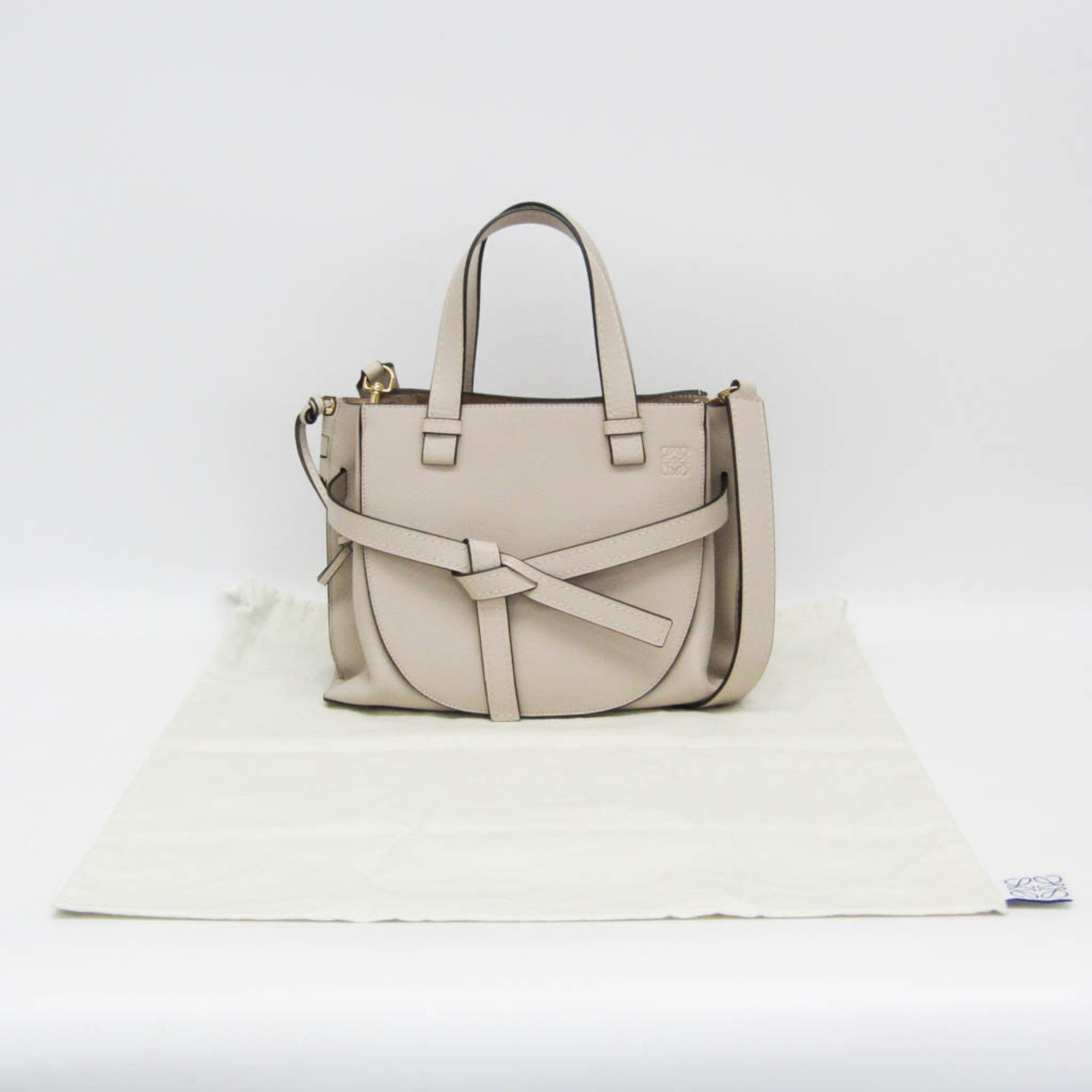Loewe Gate Top Handle Bag Mini Leather Shoulder Bag,Tote Bag Light Beige