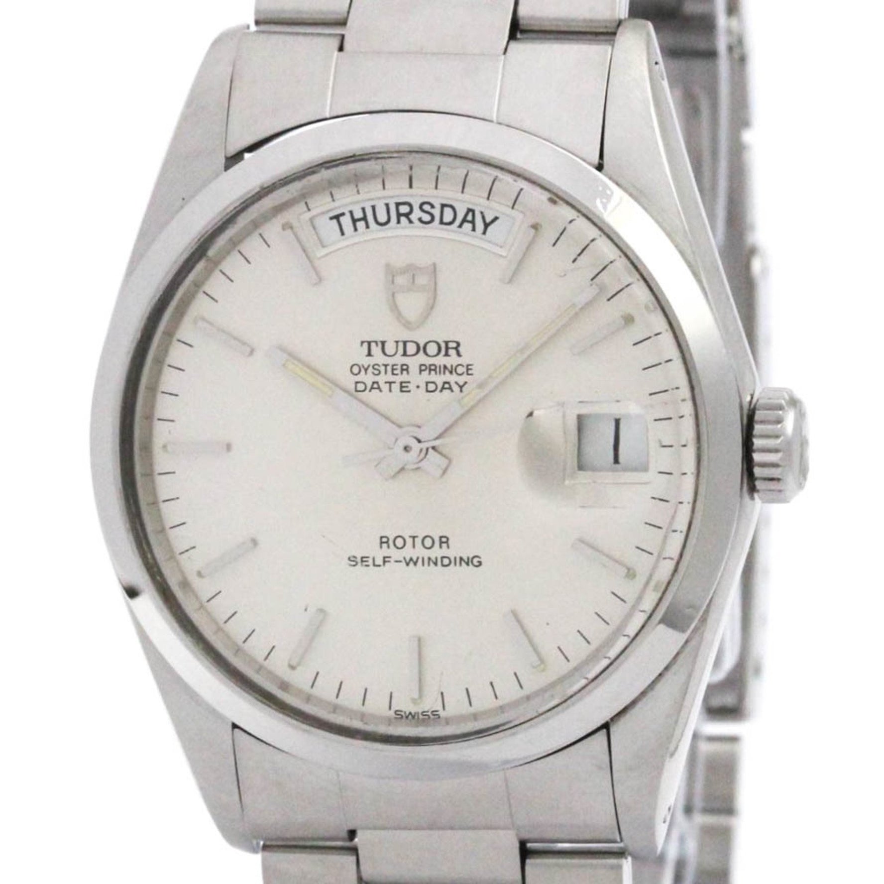 TUDOR Oyster Prince Date Day Steel Automatic Watch Polished