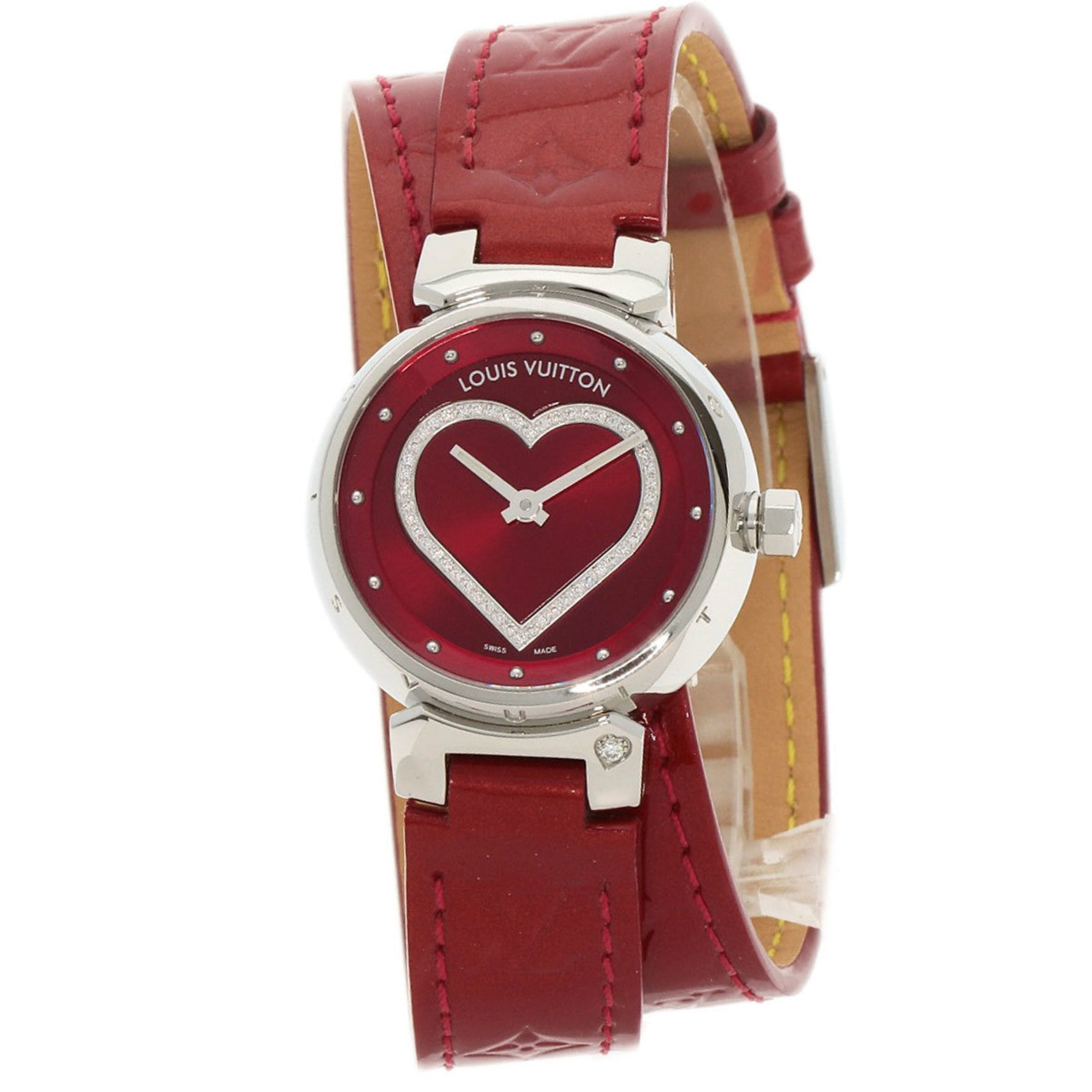 Louis Vuitton Tambour Heart Watch Stainless Steel Leather