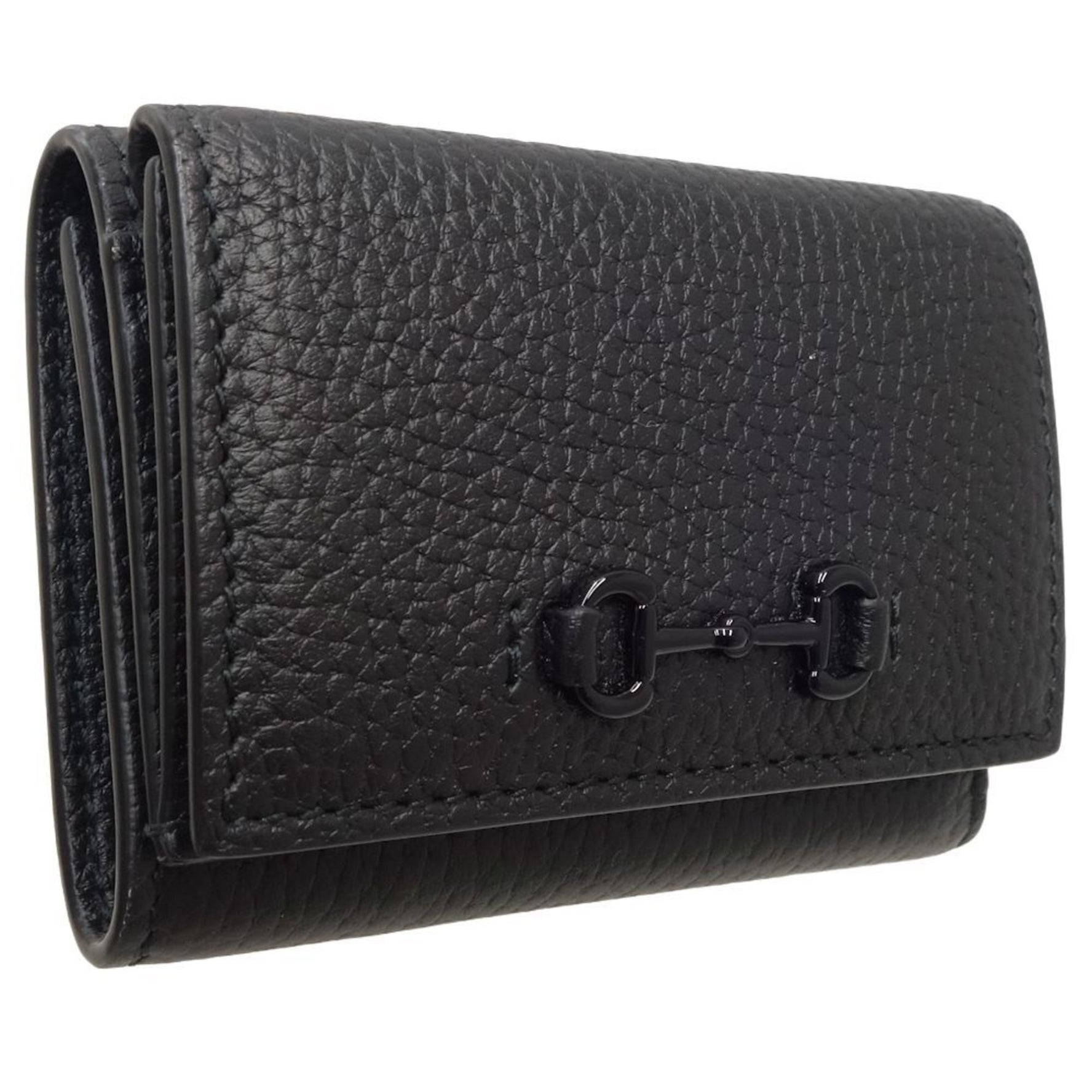 GUCCI Horsebit Compact Wallet Trifold Calf