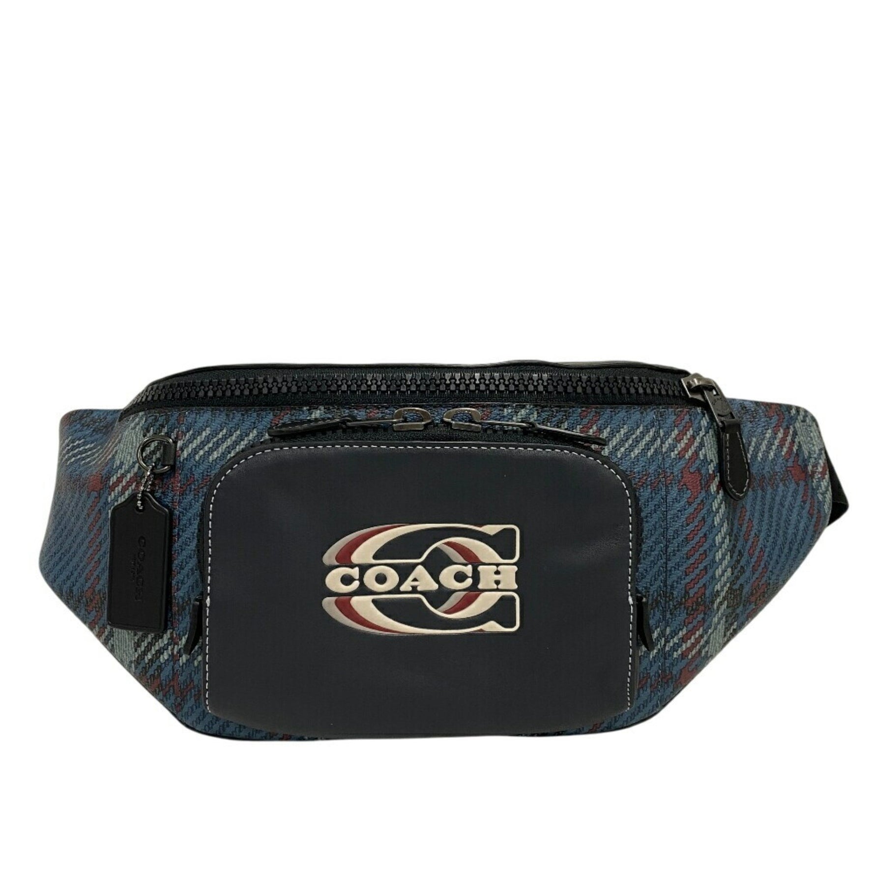 COACH Waist Pouch Check Body Bag Shoulder Unisex