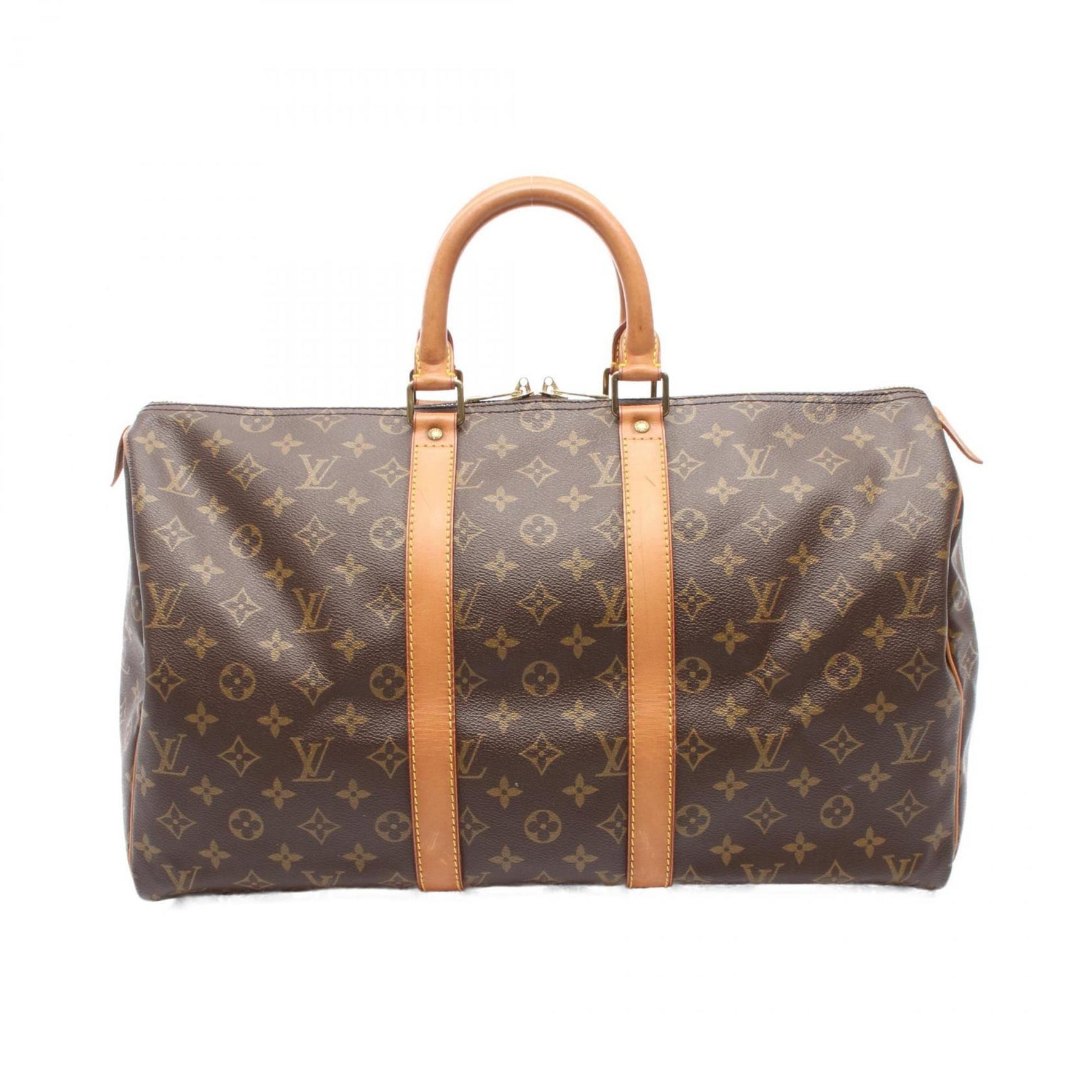 Louis Vuitton Keepall 45 Boston Bag, Coated Canvas and Leather, Monogram, Men's