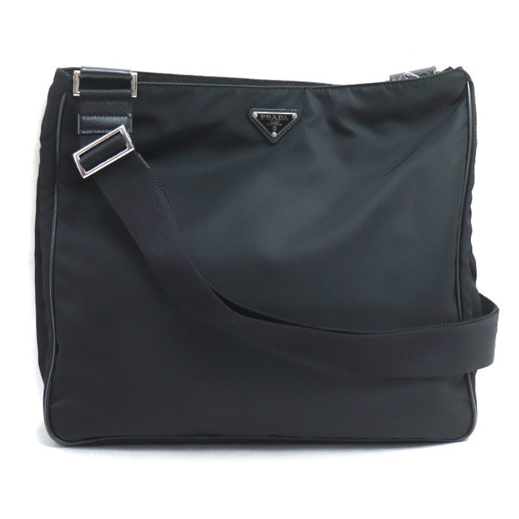 PRADA Tessuto Saffiano Triangle Shoulder Bag, Unisex