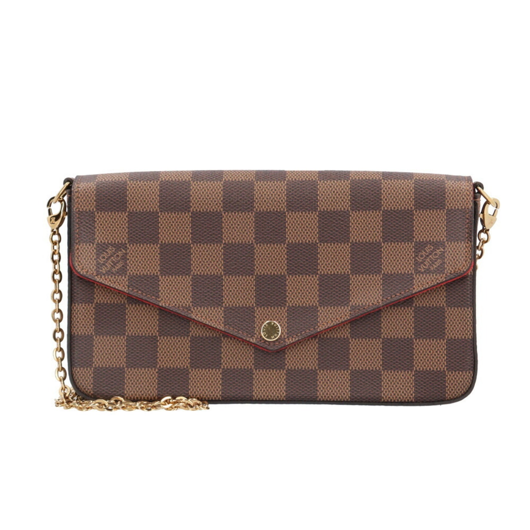 Louis Vuitton Pochette Felicie Damier Shoulder Bag Canvas Chain