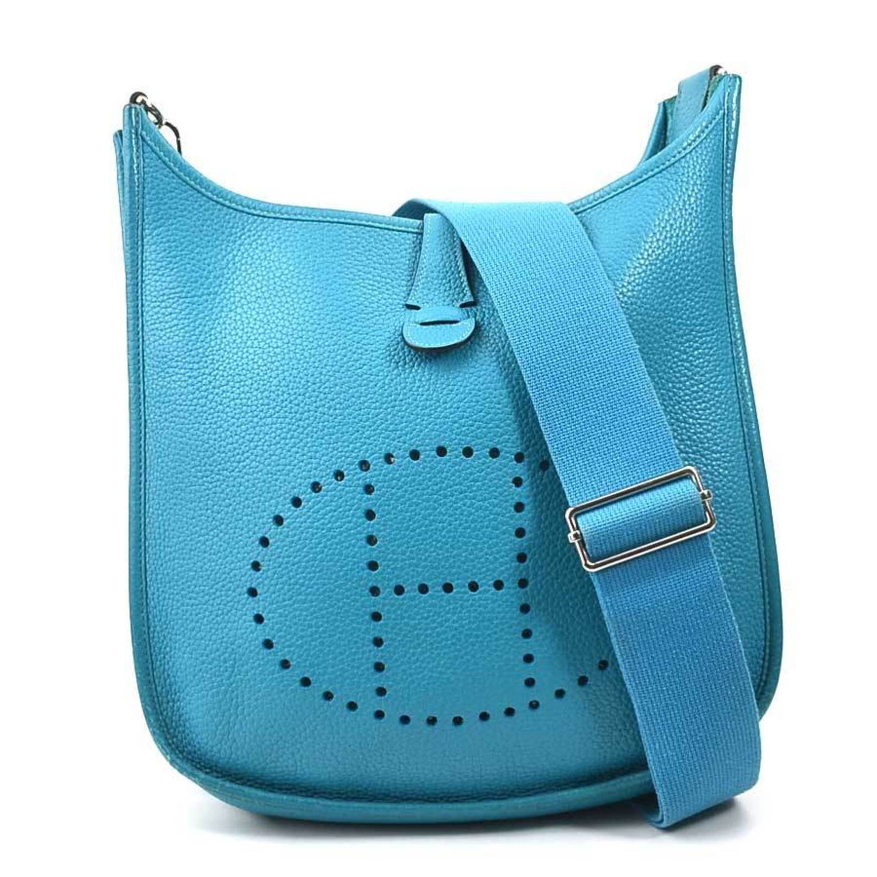 Hermes Shoulder Bag Evelyn 3 PM Leather Silver Men's