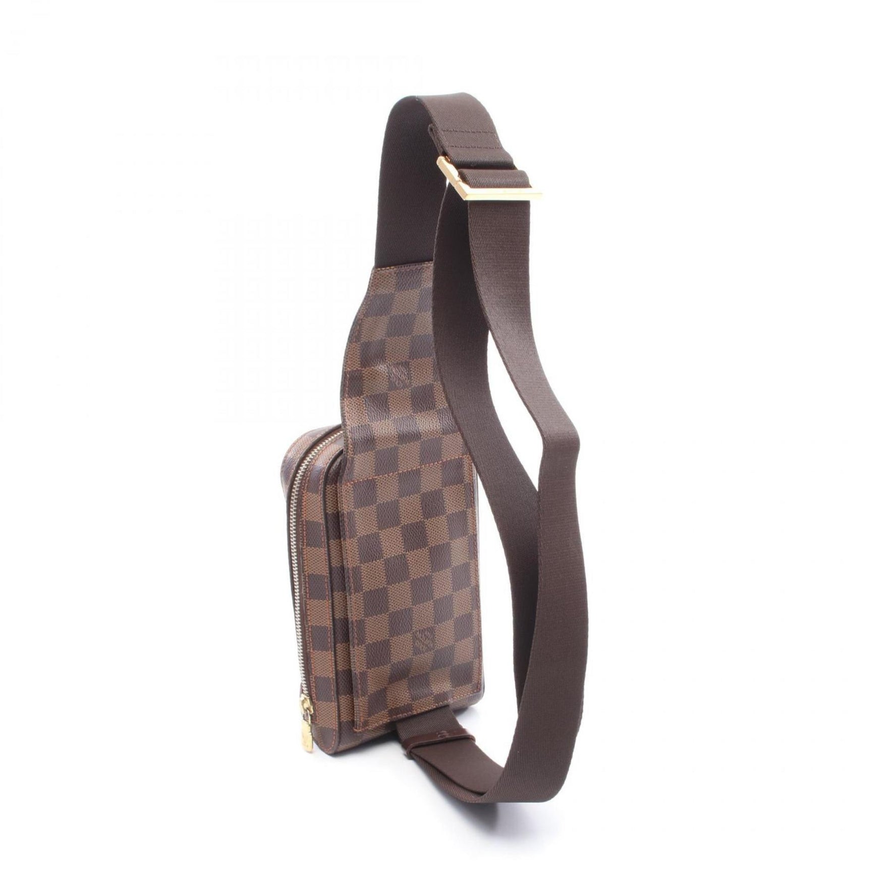 Louis Vuitton Geronimos Waist Bag/Body Bag, Coated Canvas, Damier Leather, Brown, Men's/Women's