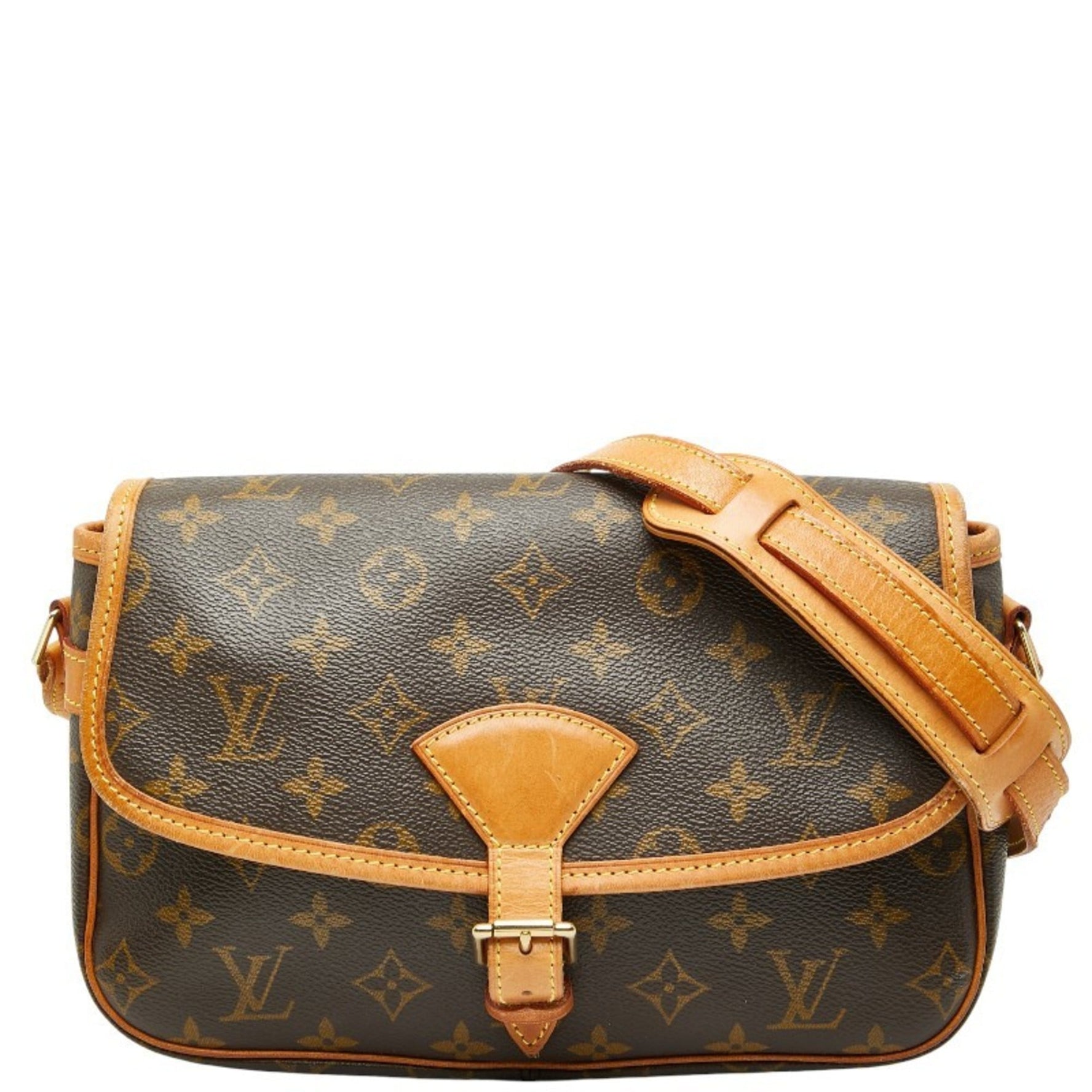 Louis Vuitton Monogram Sologne Crossbody Shoulder Bag Brown Leather LOUIS VUITTON