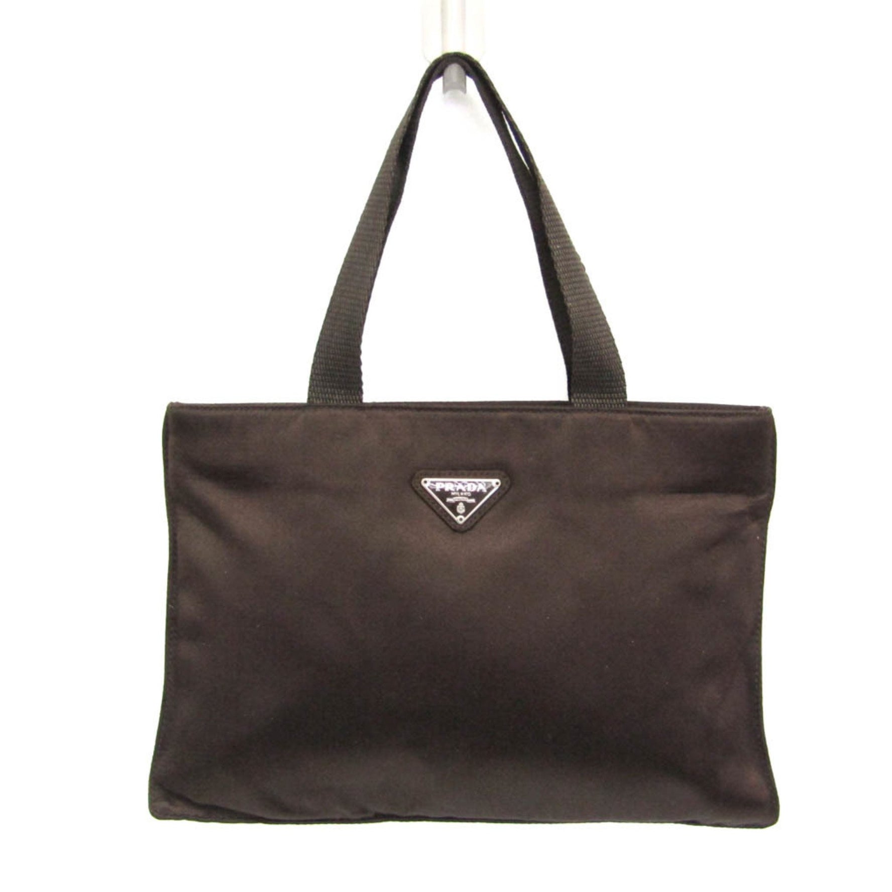Prada Triangle Logo Mini Bag Velvet Handbag