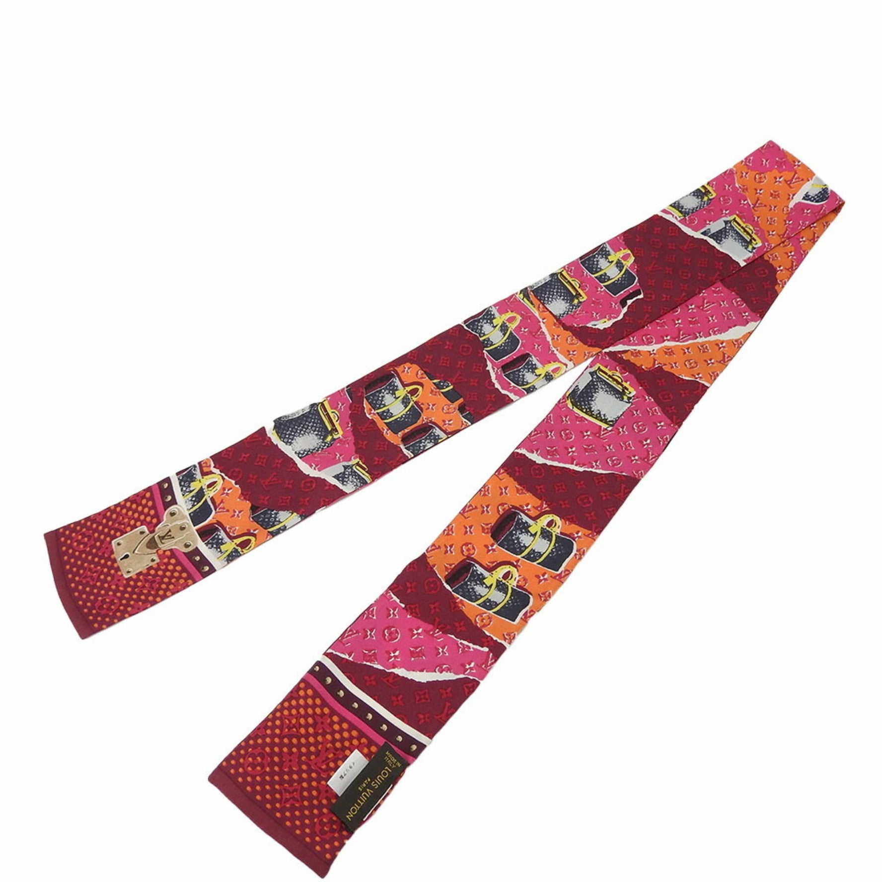 Louis Vuitton Scarf Bandeau Monogram Keepall Pattern 100% Silk Multicolor Accessory accessory scarf monogram