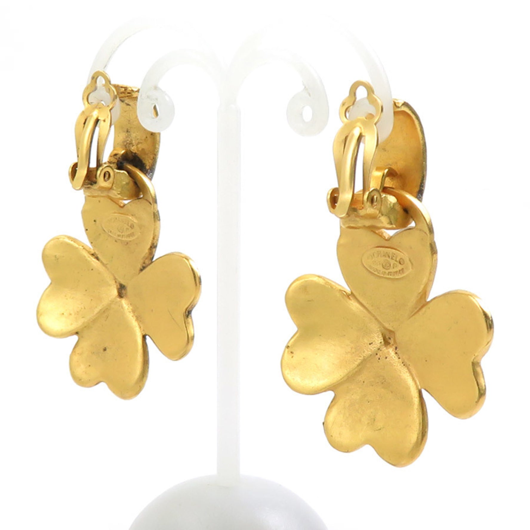 CHANEL Coco Mark Metal Earrings