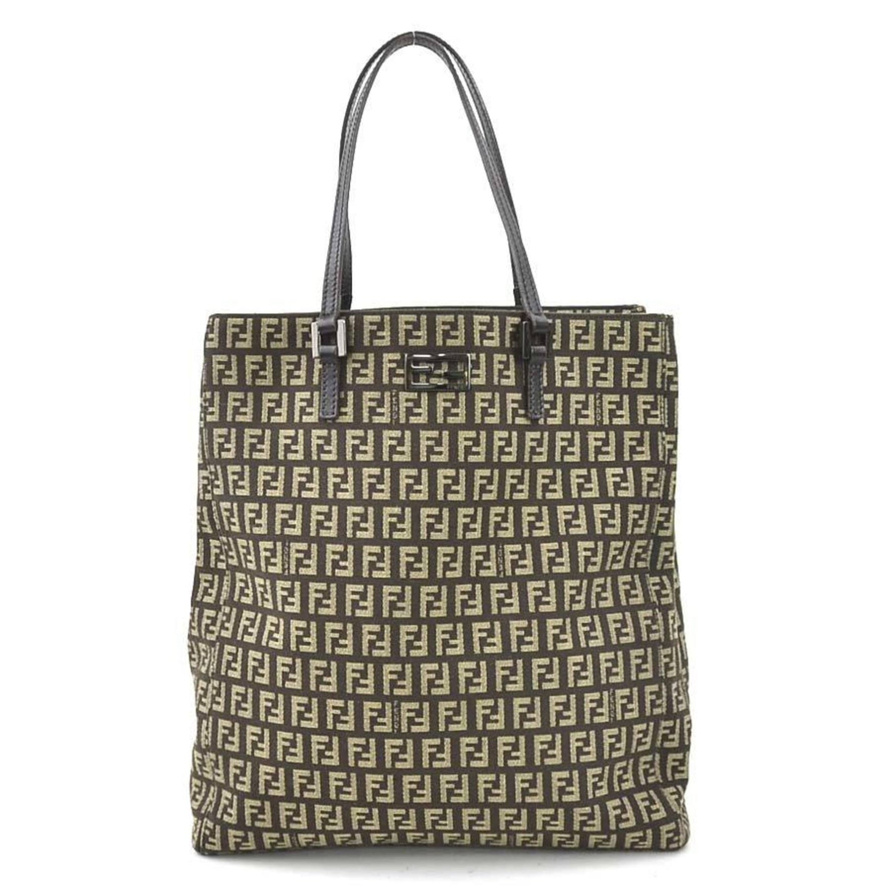FENDI handbag Zucchino canvas leather ladies