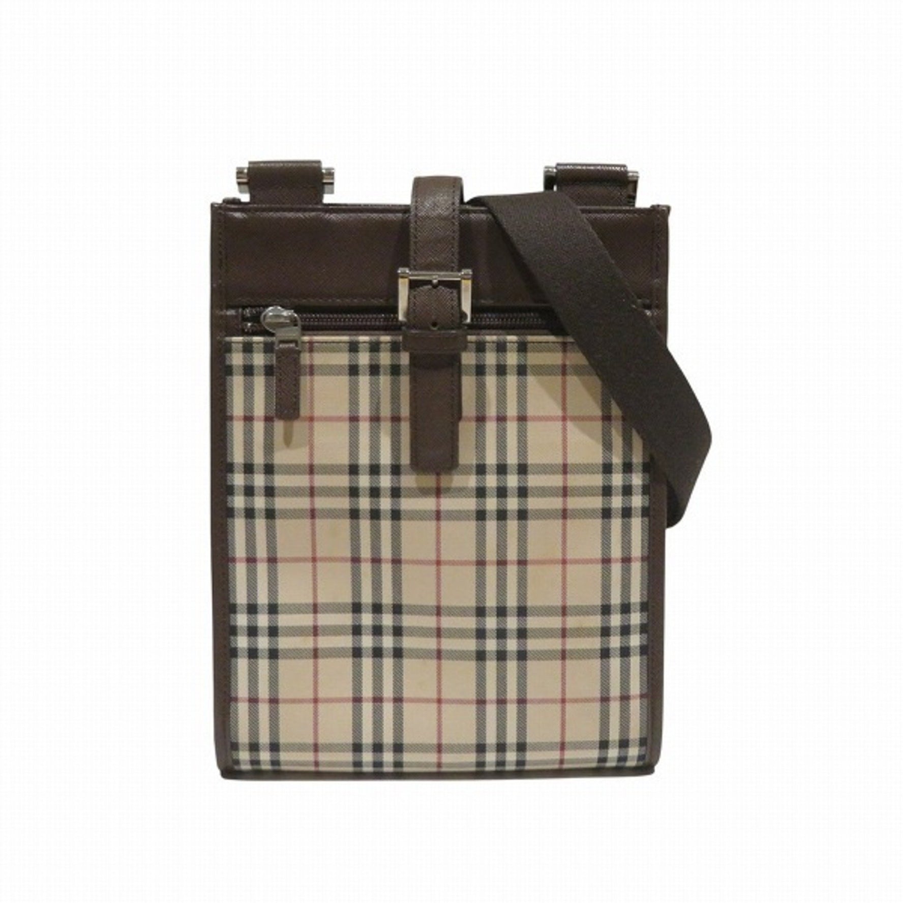 Burberry Nova Check Beige/Brown Canvas/Leather Shoulder Bag