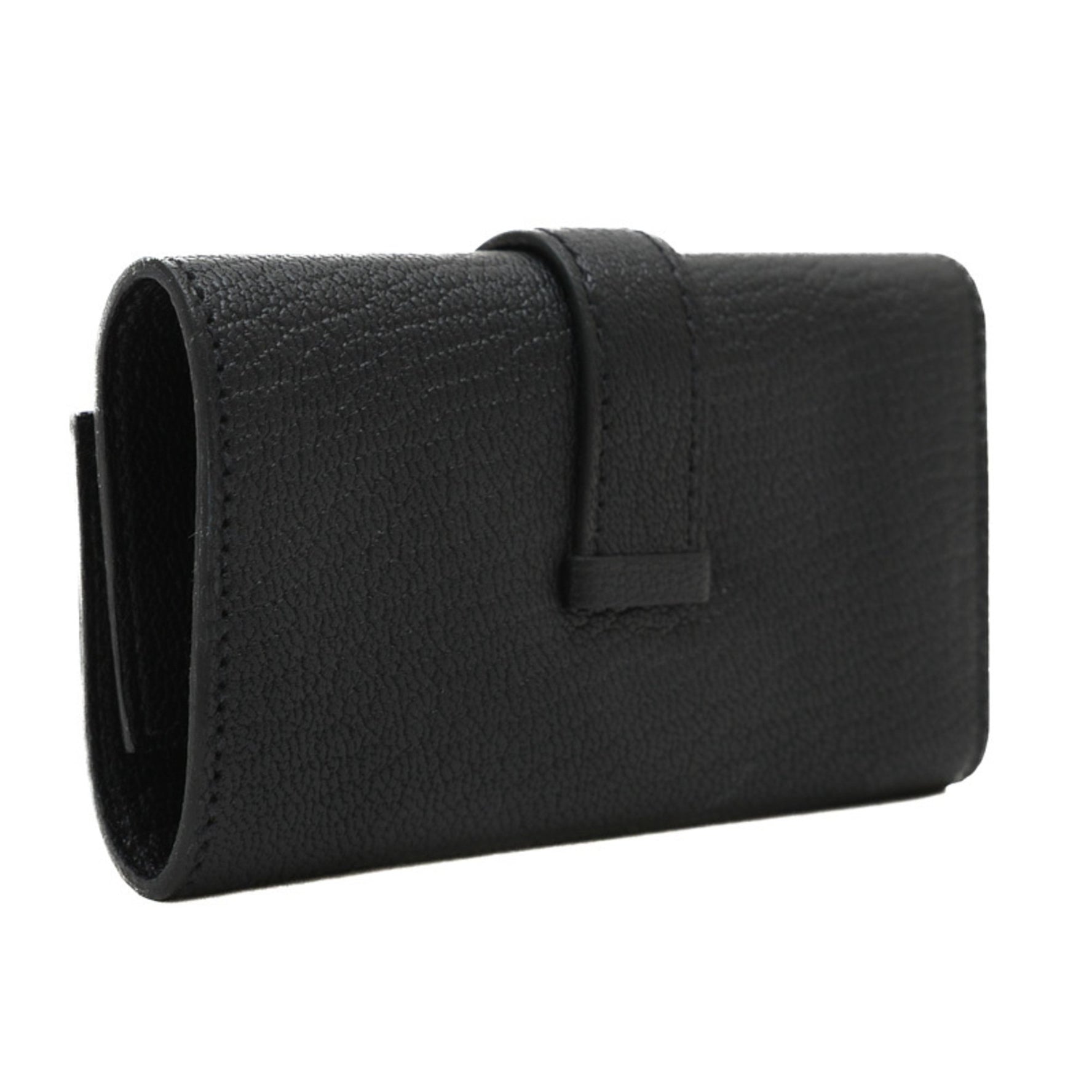 Hermes Hermès Bearn key case, Chevre, silver hardware, K stamp, BP