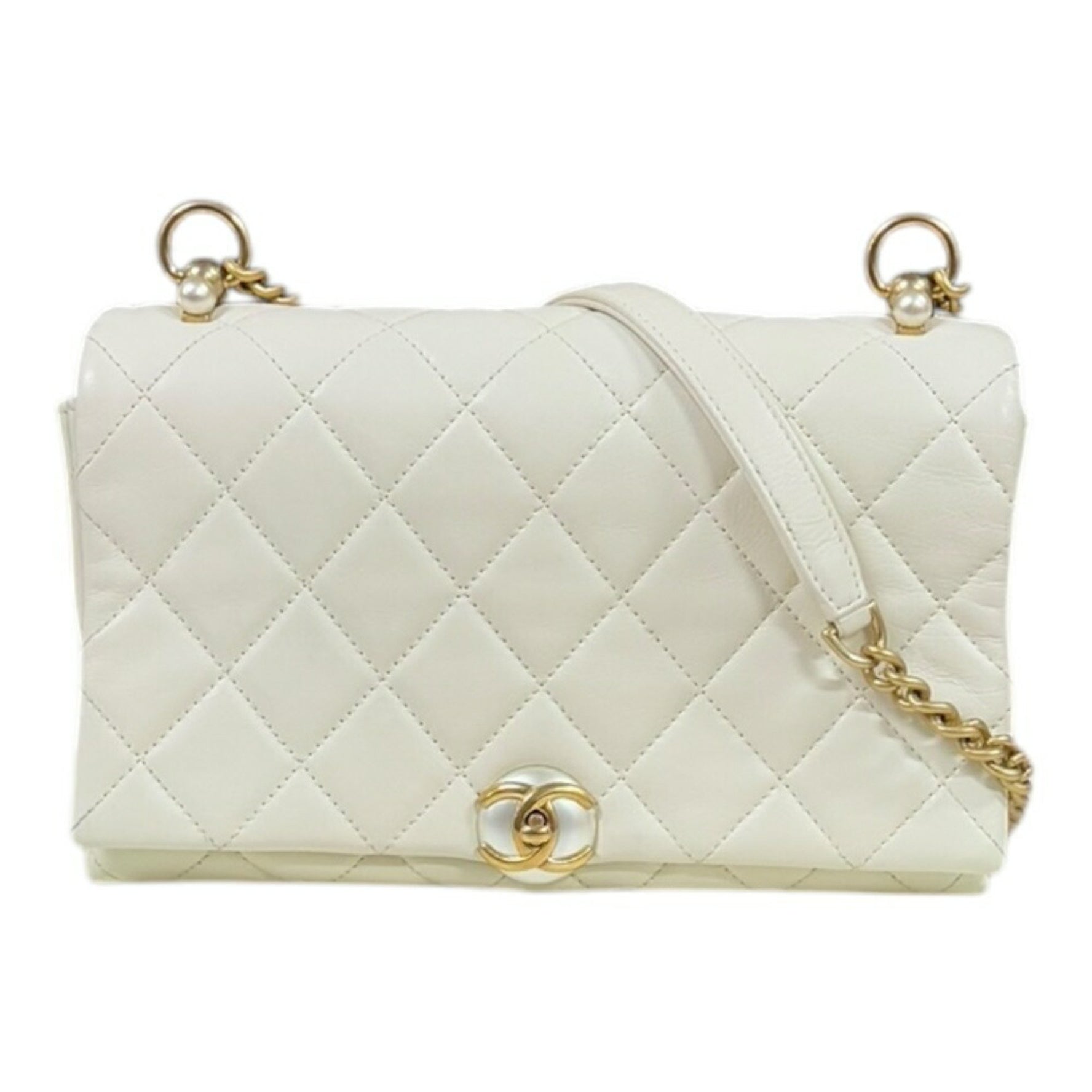 Chanel Matelasse Shoulder Bag Leather Chain
