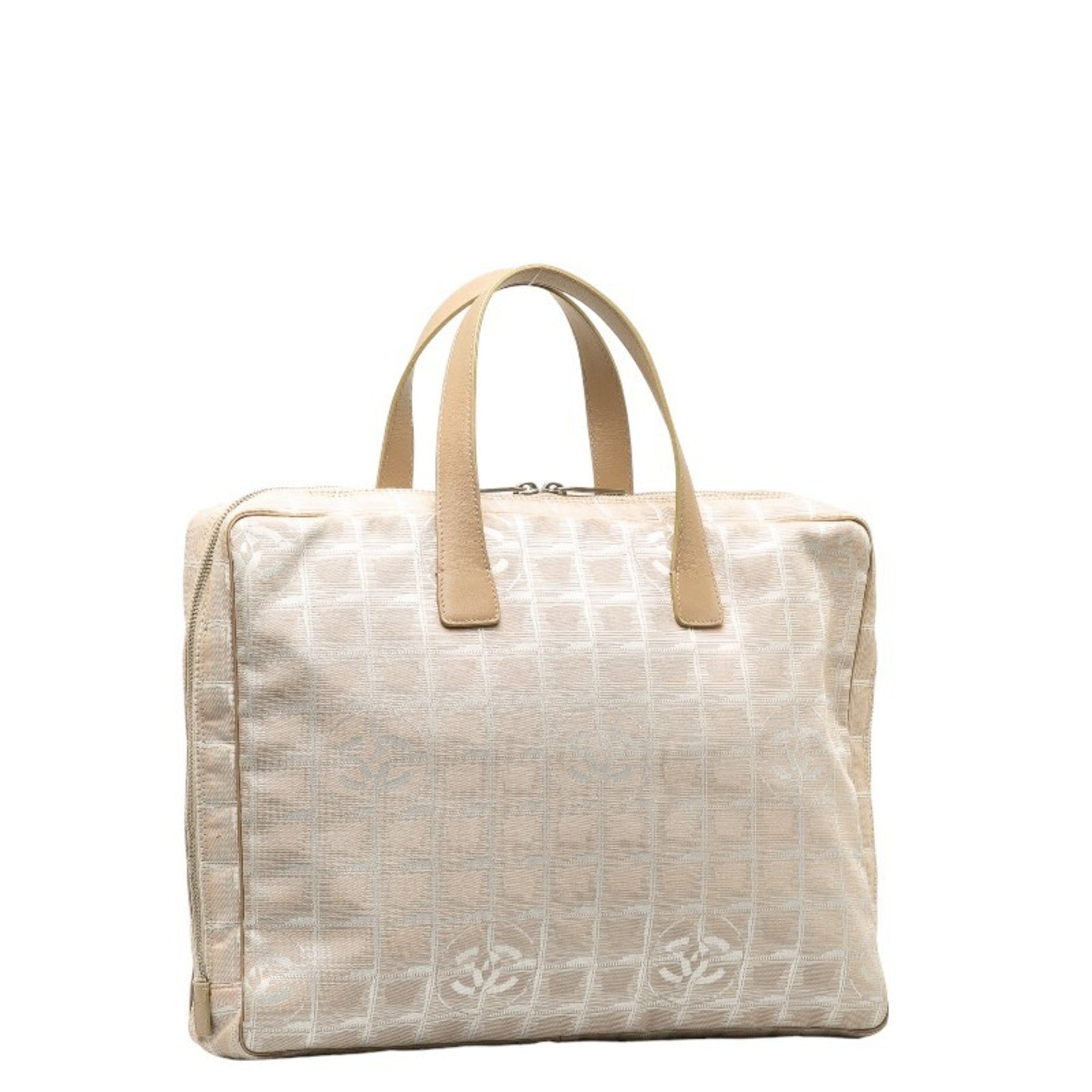 Chanel New Travel Line Handbag Business Bag Briefcase Canvas Leather