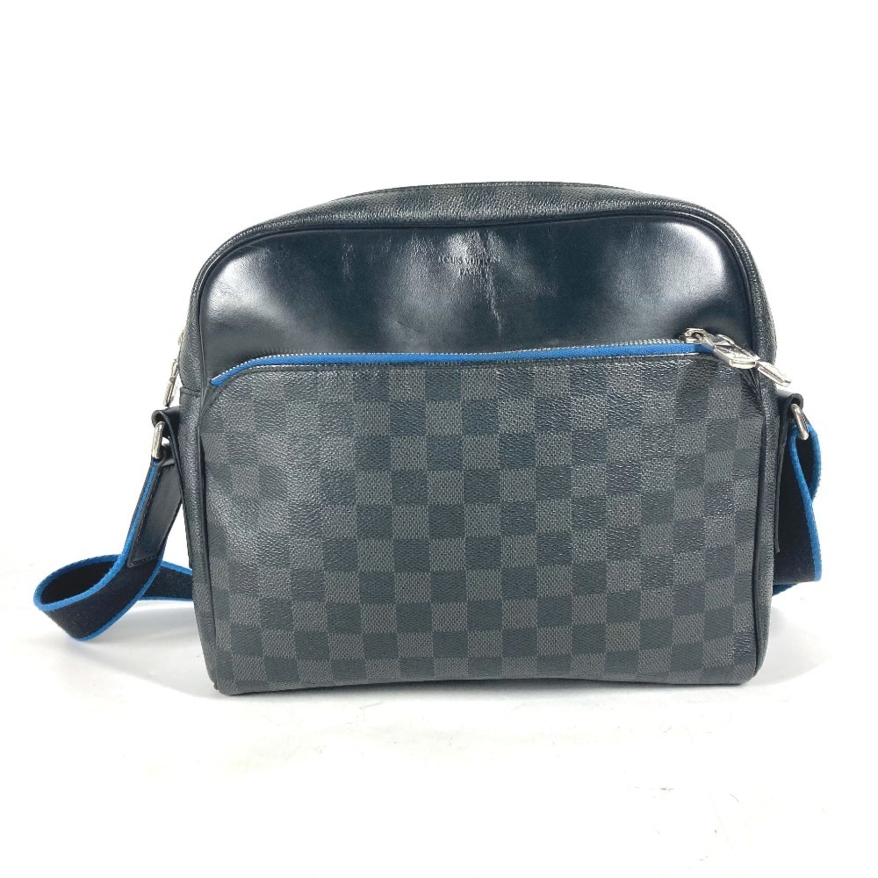 Louis Vuitton Damier Graphite Dayton PM Bag, Crossbody Shoulder Canvas, Men's, Black
