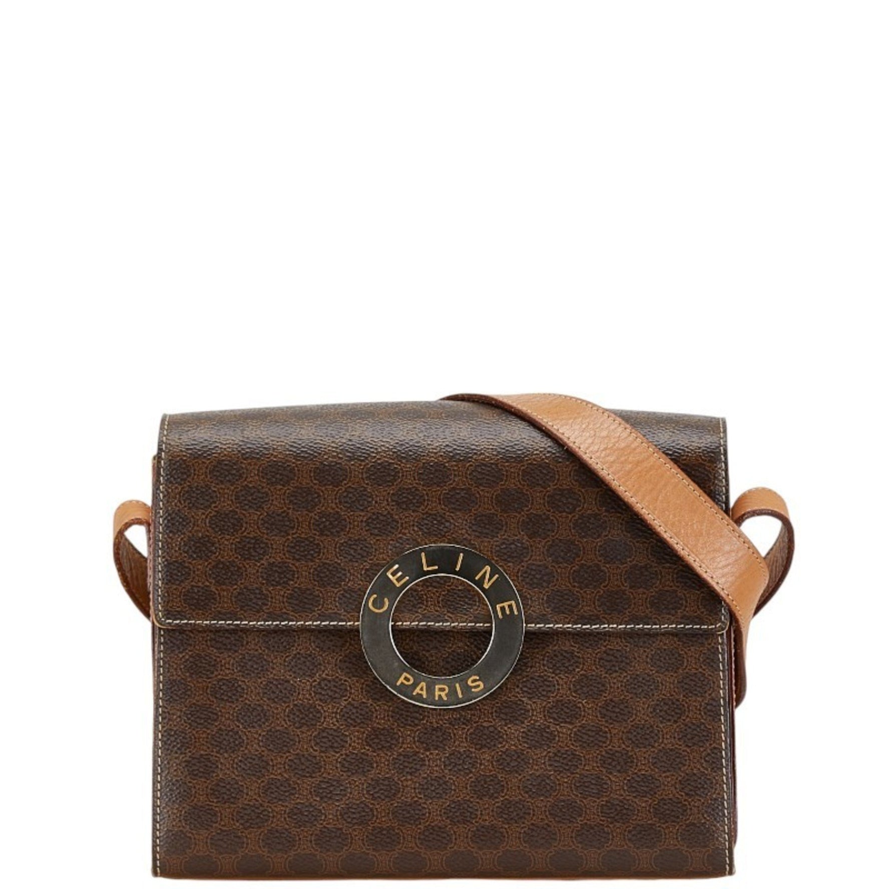 Celine Macadam Shoulder Bag PVC Leather