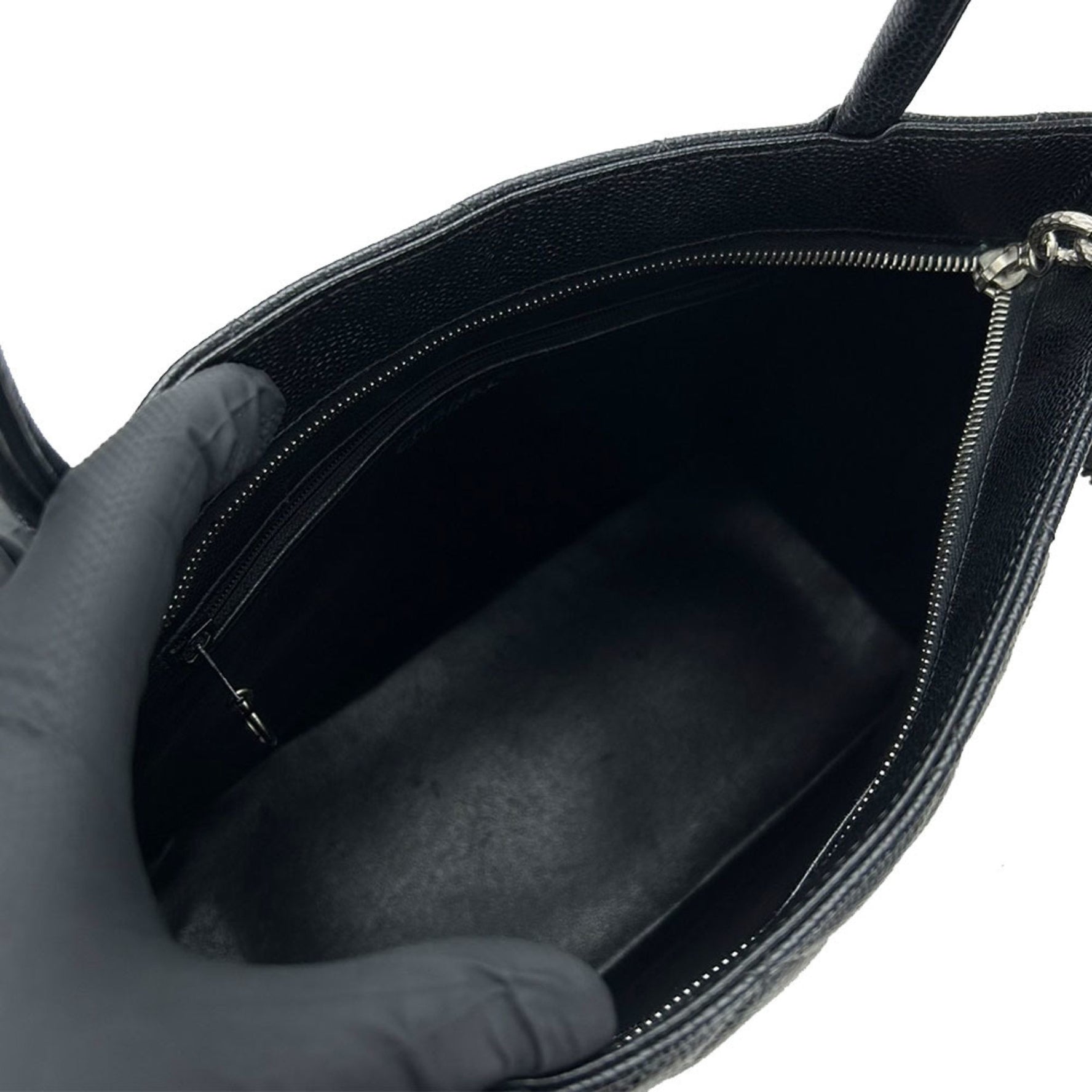 CHANEL Caviar skin Coco Tote Bag Leather