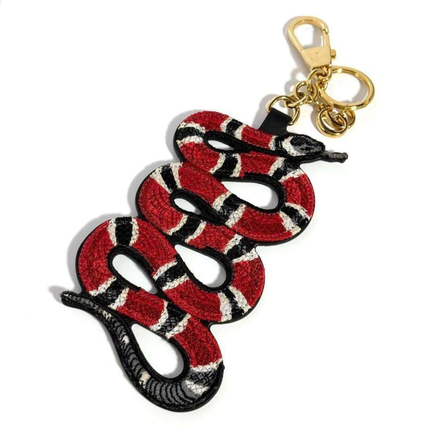 GUCCI Men's and Snake Charm Key Holder Ring