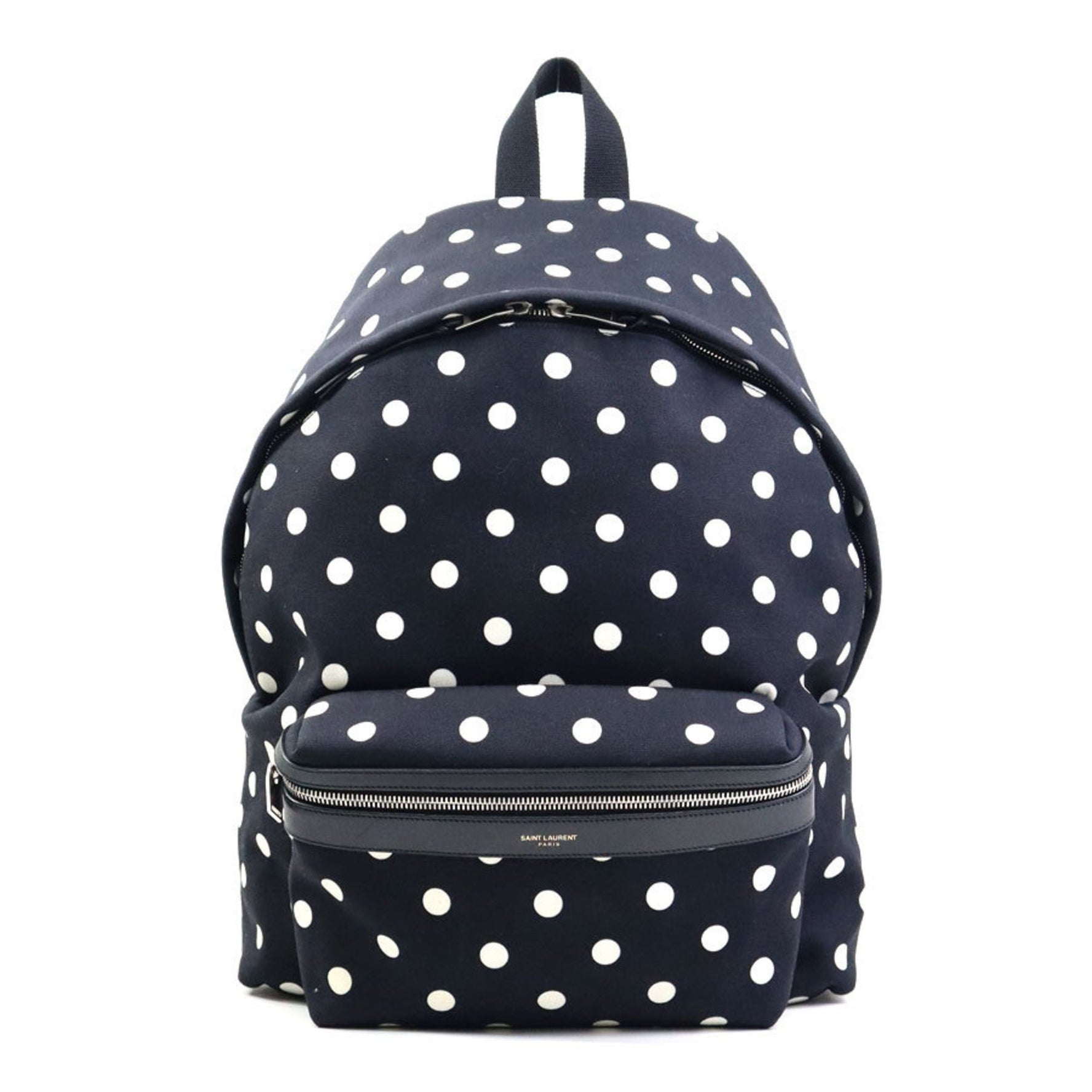 Saint Laurent Backpack Nylon Black x White Men's