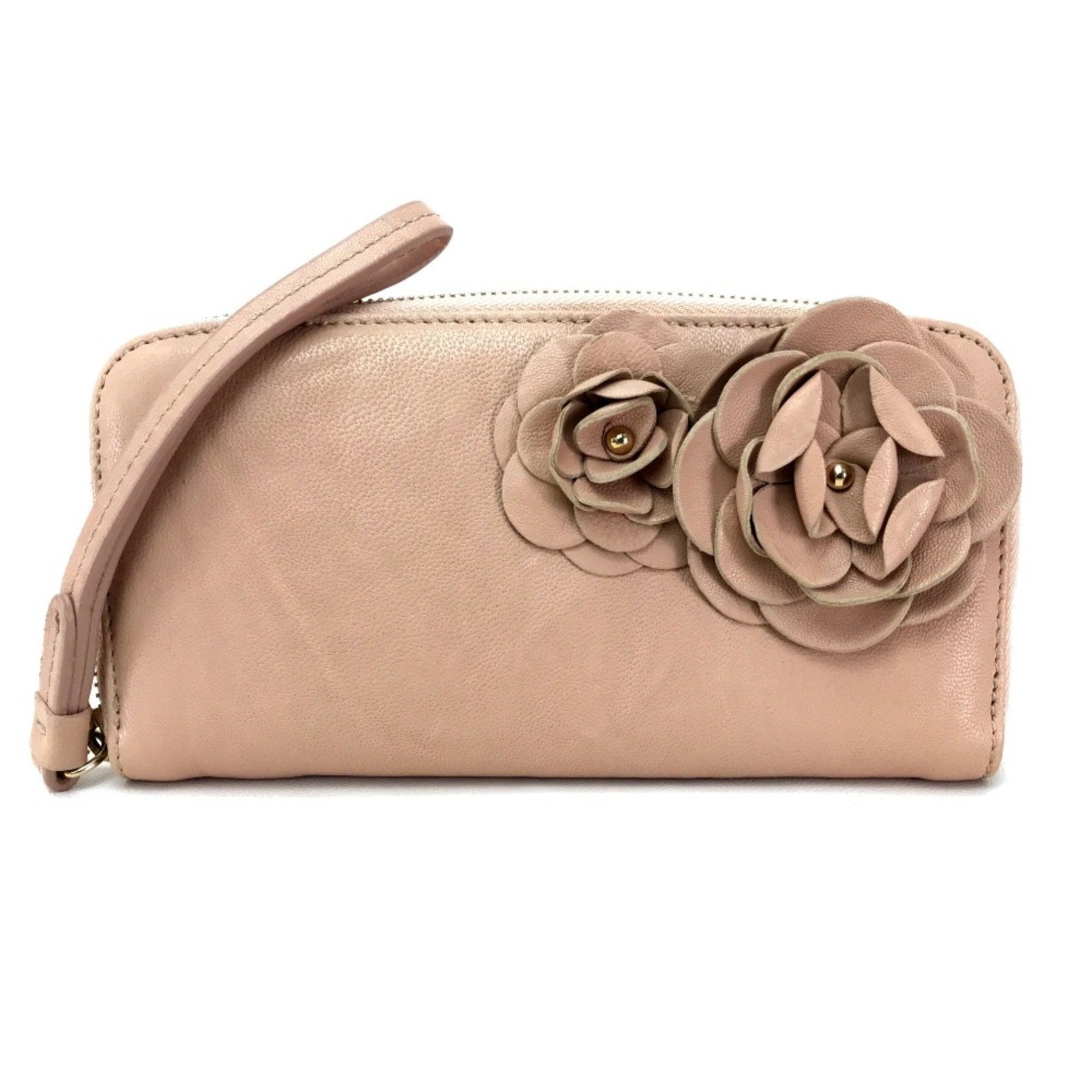Jimmy Choo with Strap Zip Around Long Wallet Long Wallet Pink Pink