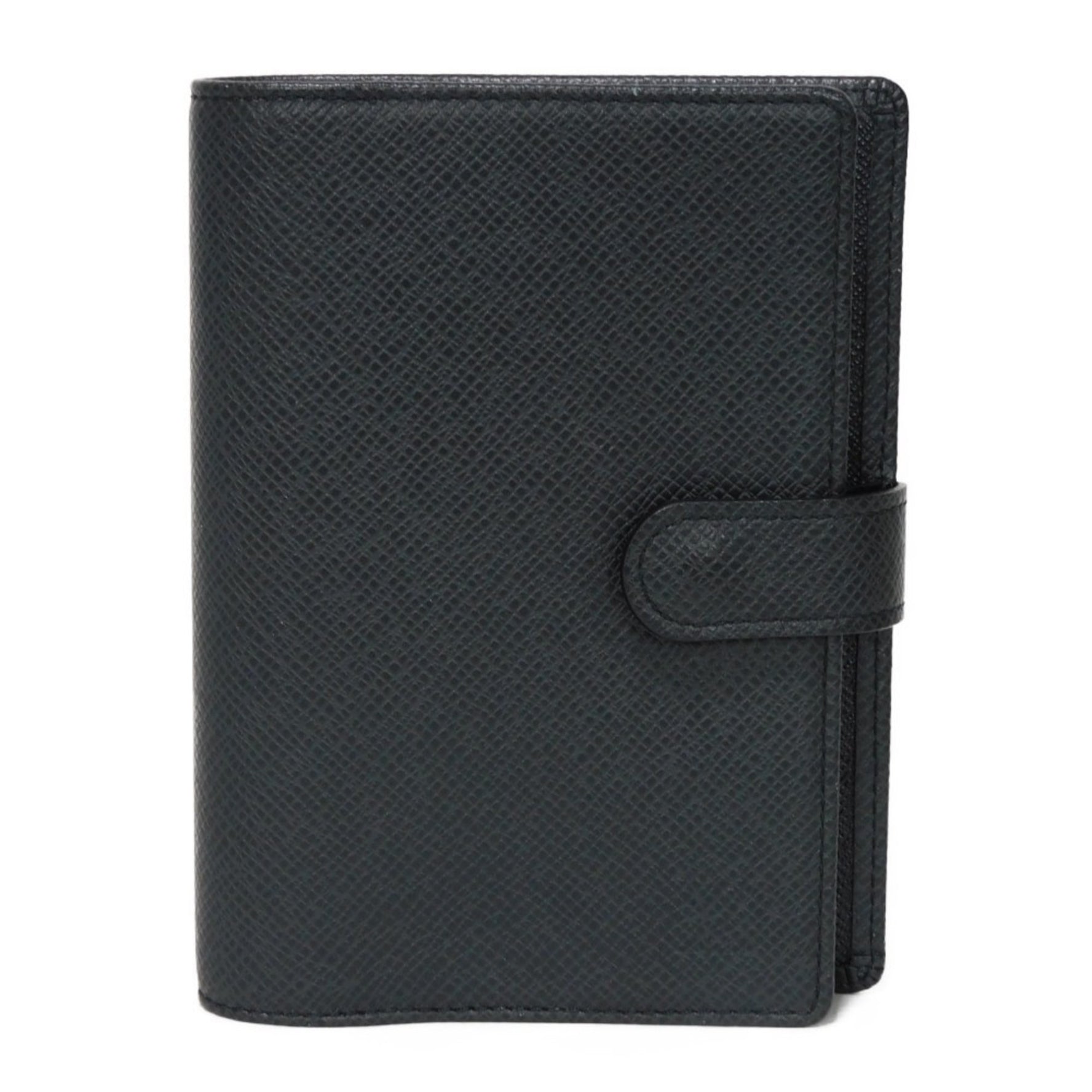 Louis Vuitton Planner Cover Agenda PM LV Charcoal Gray Card Case Taiga Ardoise