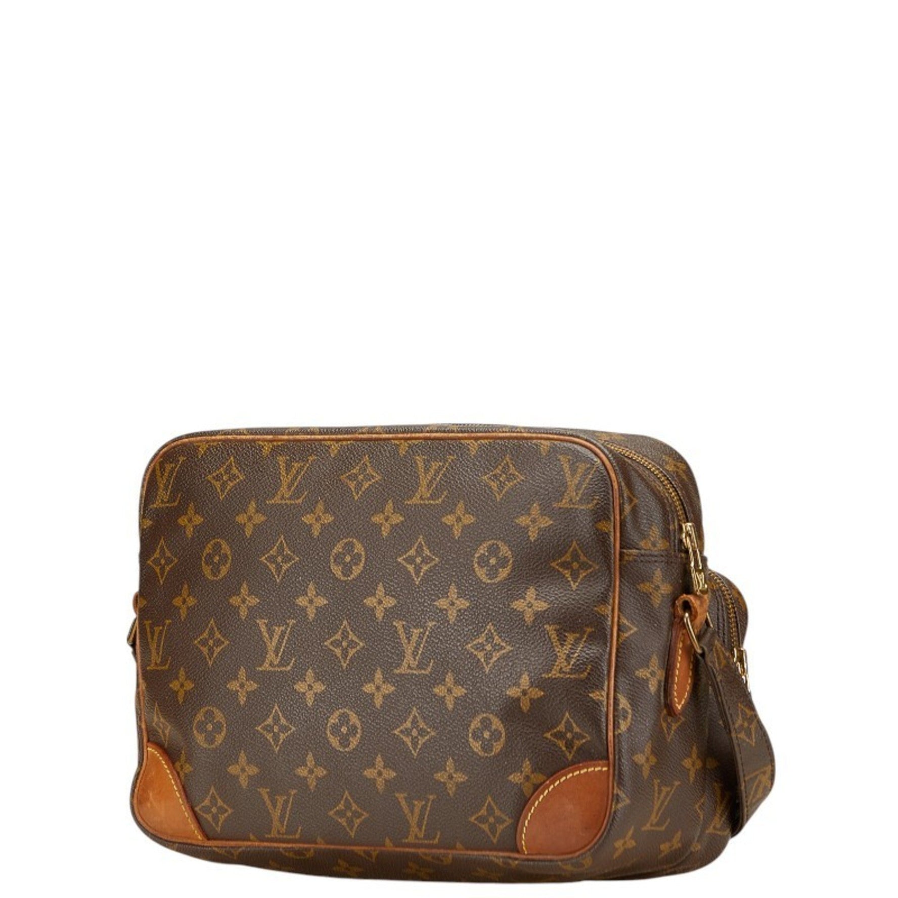 Louis Vuitton Monogram Nile Shoulder Bag Brown PVC Leather LOUIS VUITTON