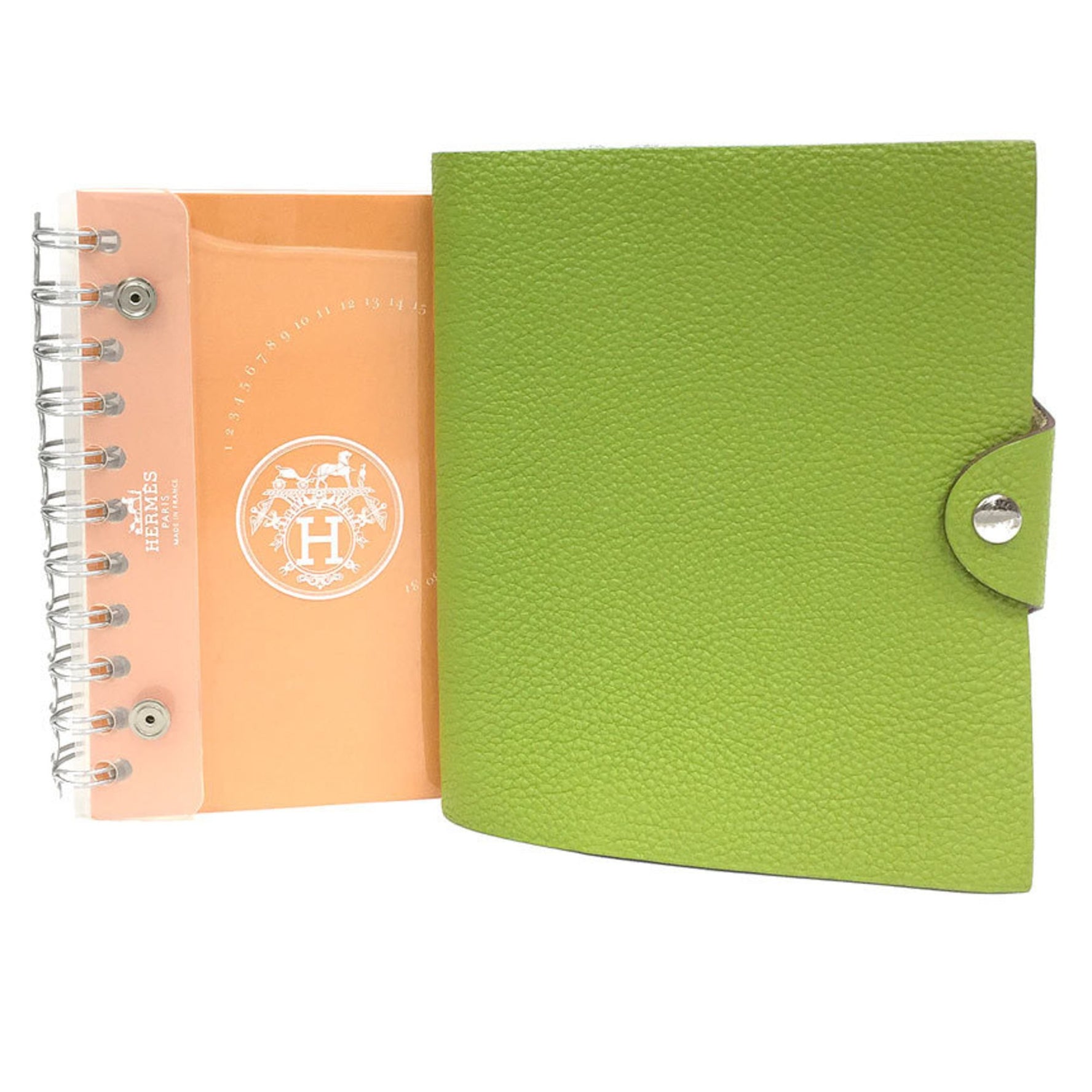HERMES Ulysse PM Togo Light Green Planner Cover Agenda Notebook with Refills