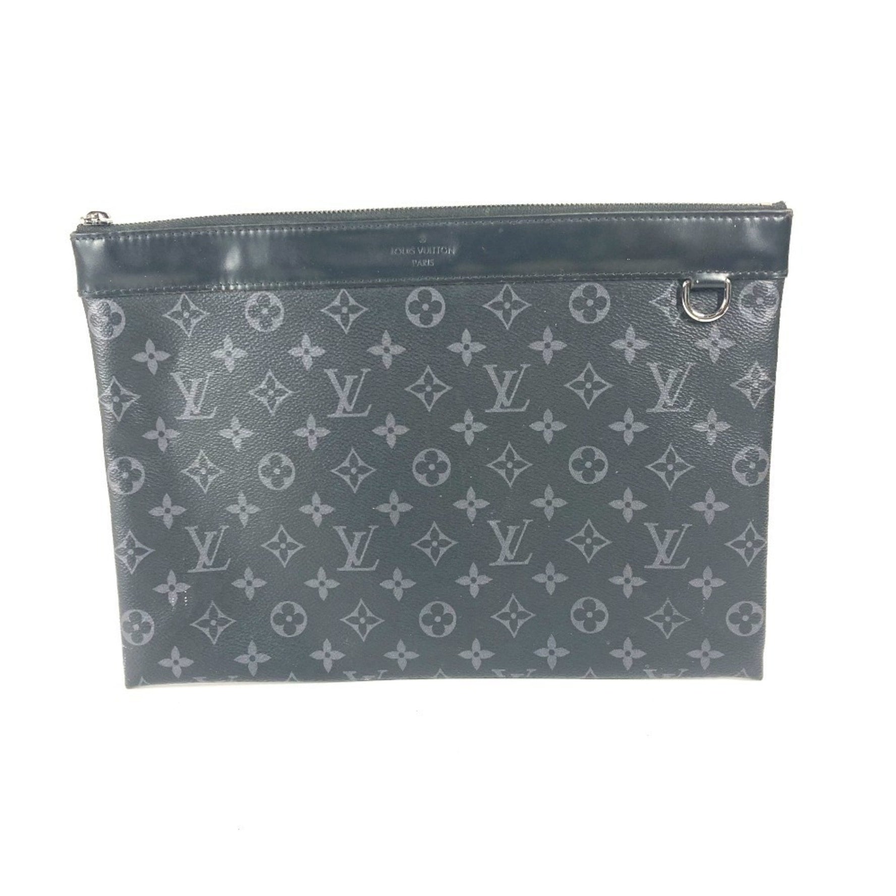 Louis Vuitton Monogram Eclipse Pochette Discovery Bag Pouch Second Clutch Canvas Men's Black