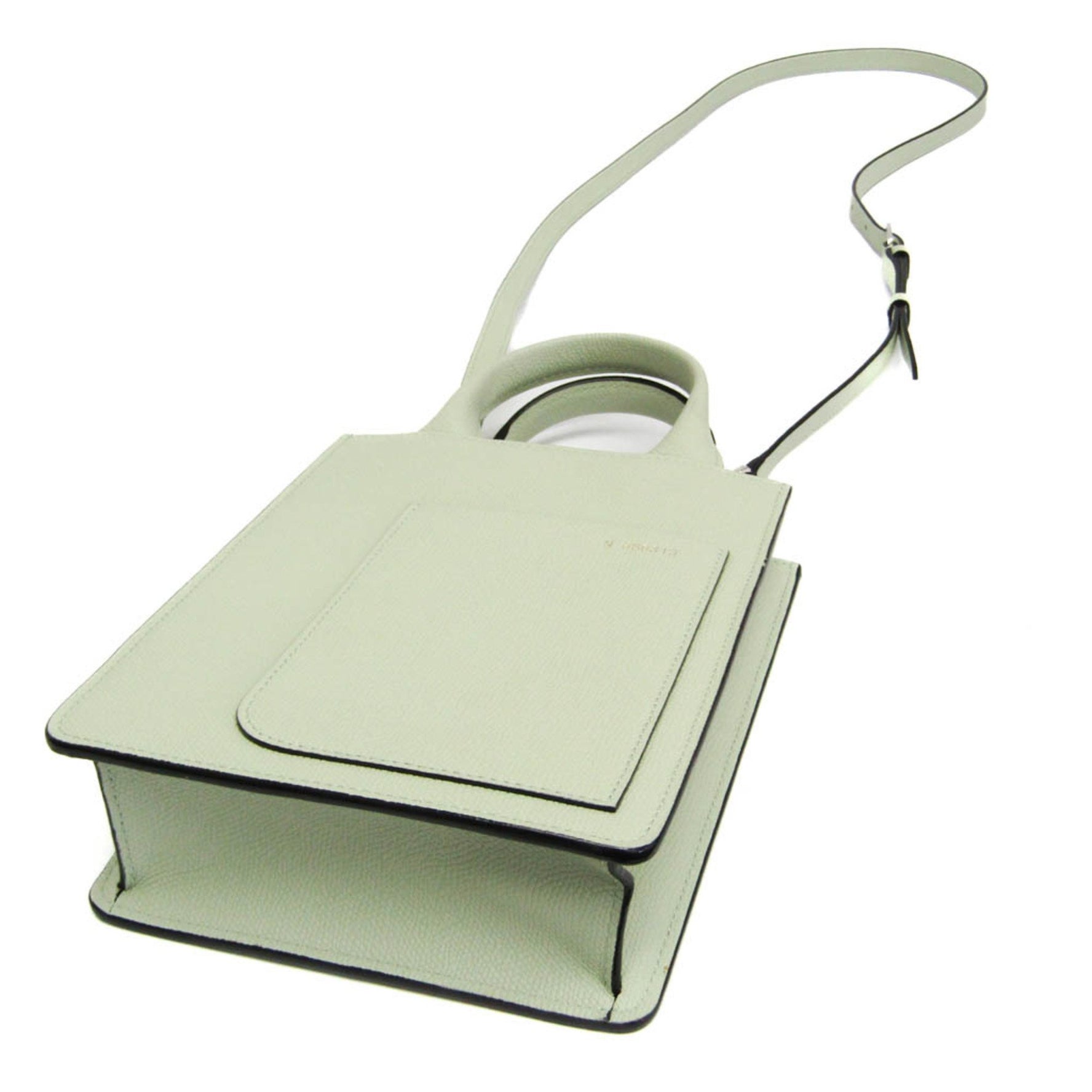Valextra Boxy Micro WBBX0037028LRL99VN Women's Leather Handbag,Shoulder Bag Light Green
