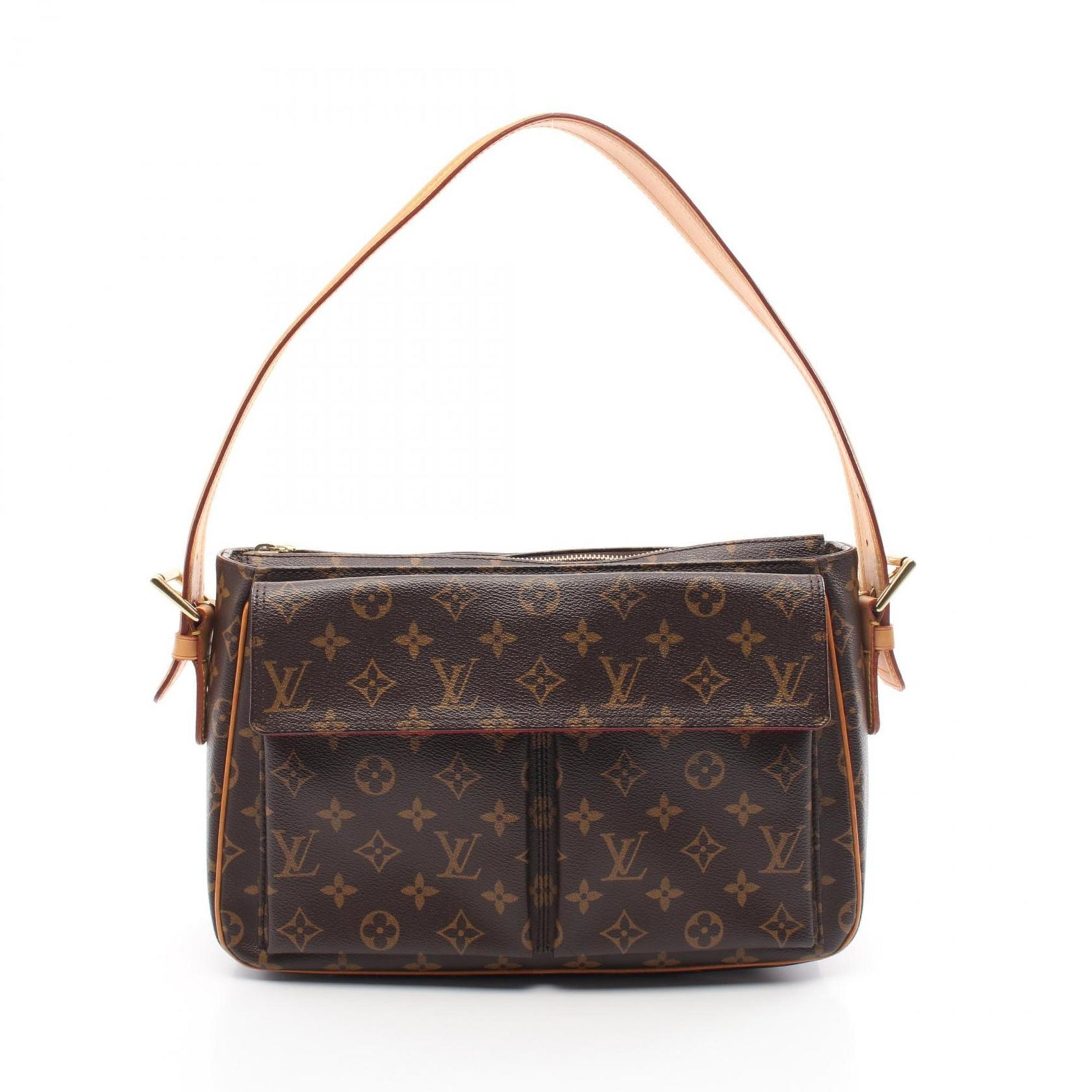 Louis Vuitton Vivacite GM Shoulder Bag Coated Canvas Leather Monogram
